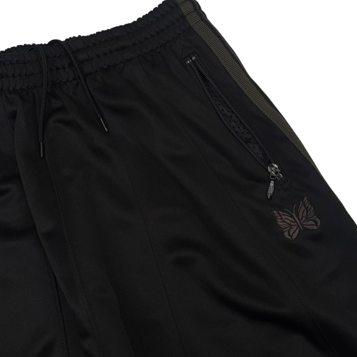 (NEW) NEEDLES H.D TRACK PANTS - BLACK / OLIVE