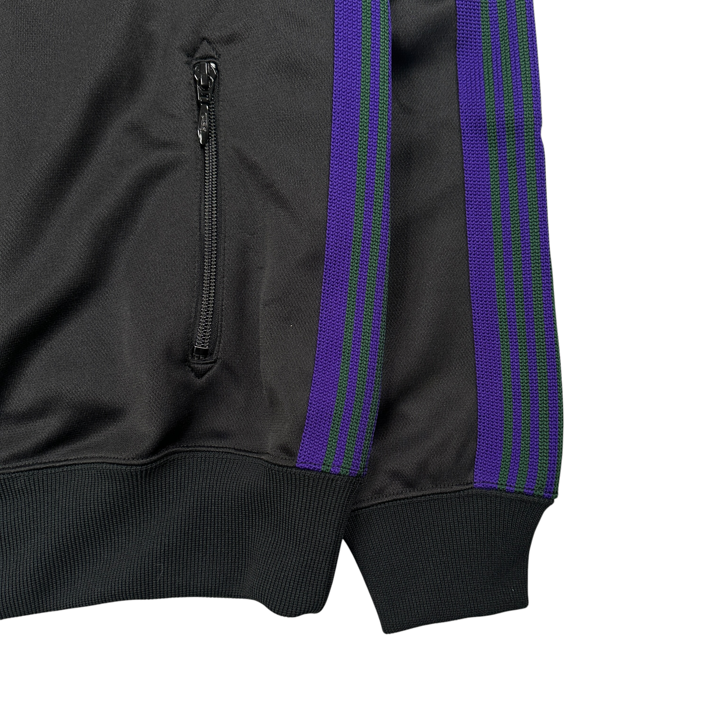 (NEW) NEEDLES POLY SMOOTH TRACK JACKET - BLACK / PURPLE / GREEN
