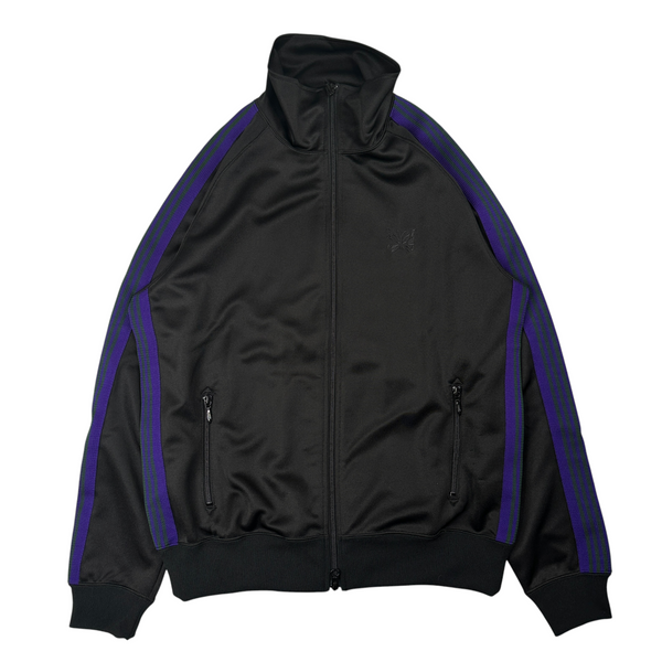 NEW) NEEDLES POLY SMOOTH TRACK JACKET - BLACK / PURPLE / GREEN