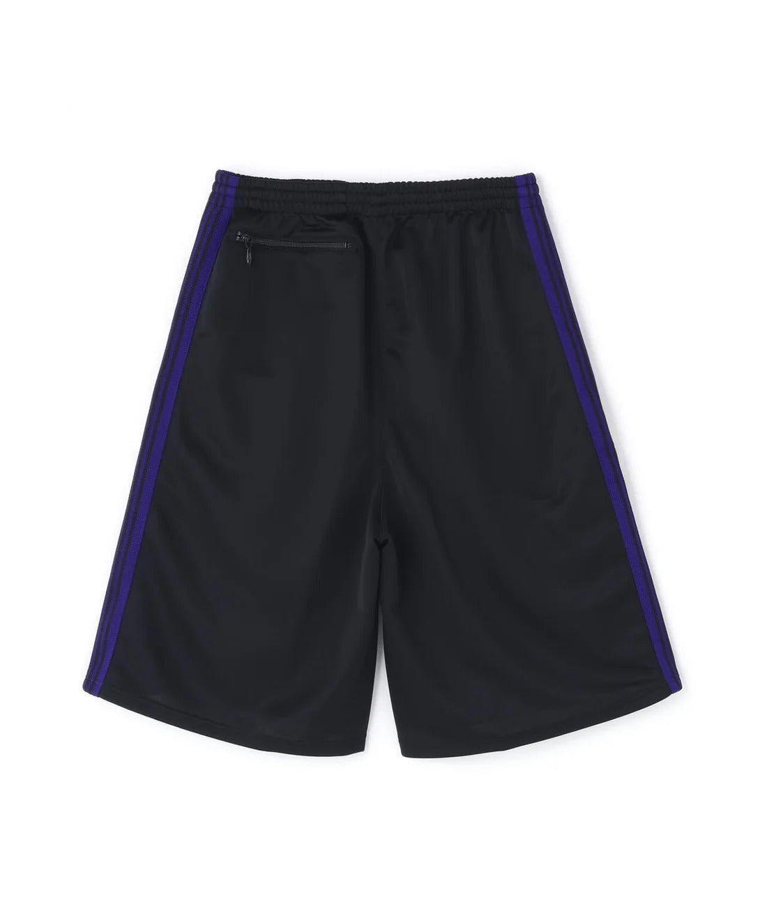 (NEW) NEEDLES H.D TRACK SHORTS - BLACK / PURPLE