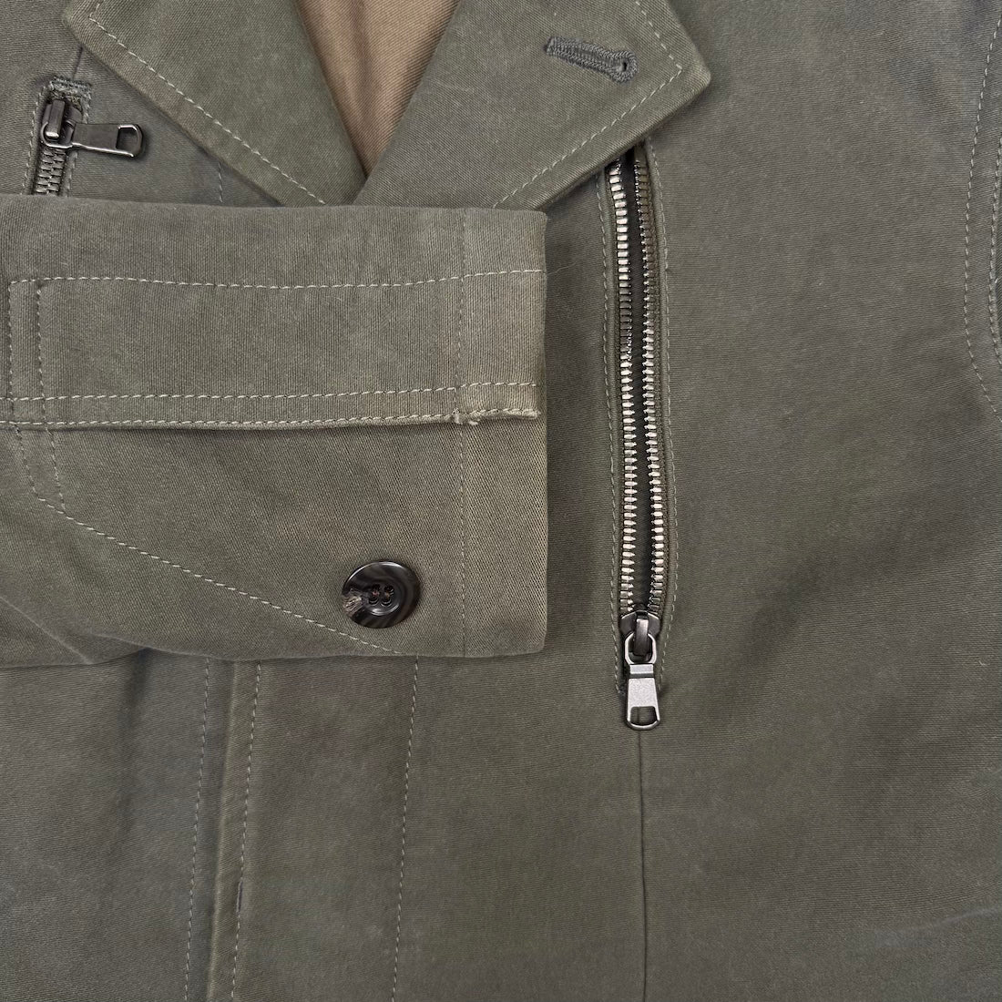 (2) JUN HASHIMOTO MULTI-POCKET COAT - GREEN