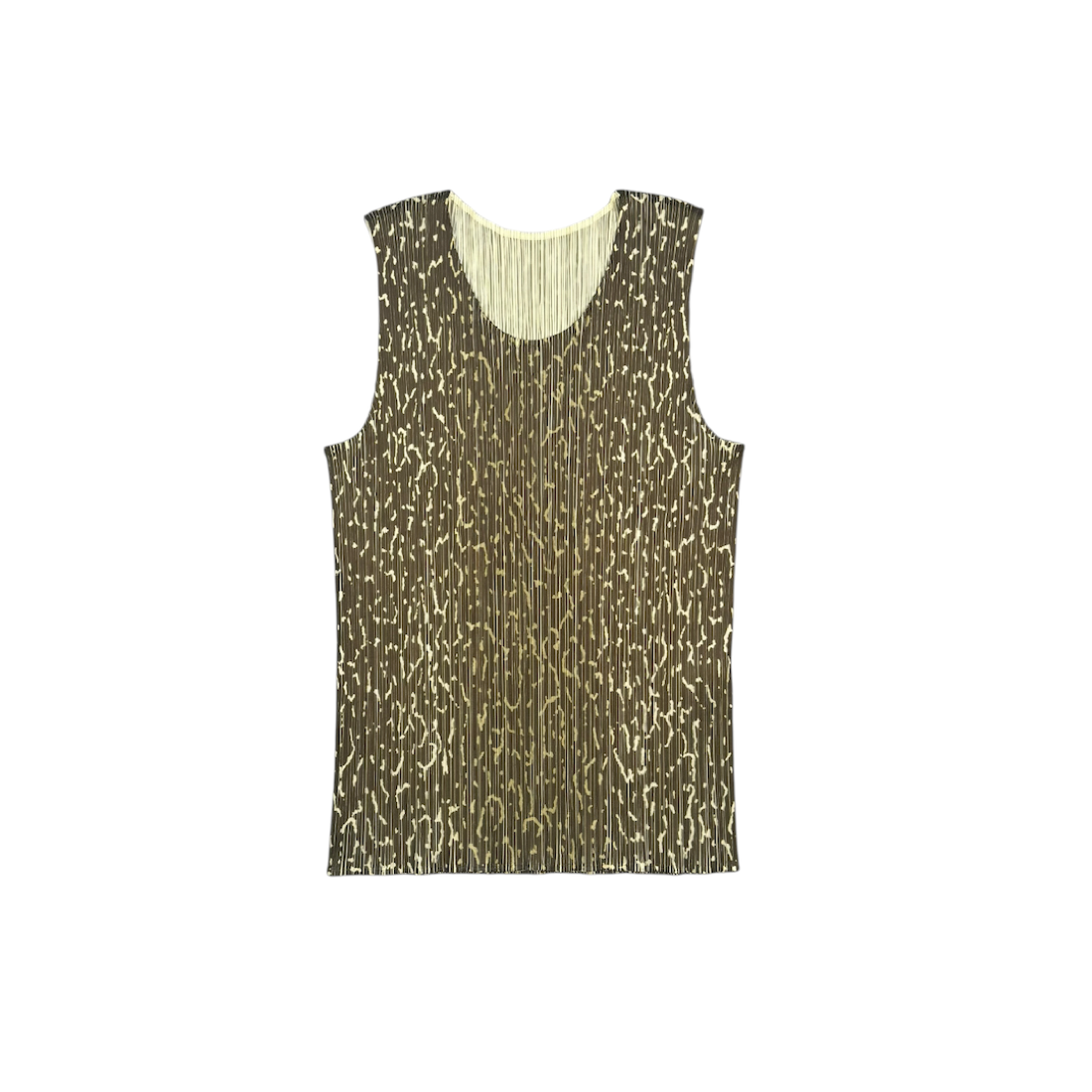 ISSEY MIYAKE PLEATS PLEASE LEOPARD PRINT TANK TOP