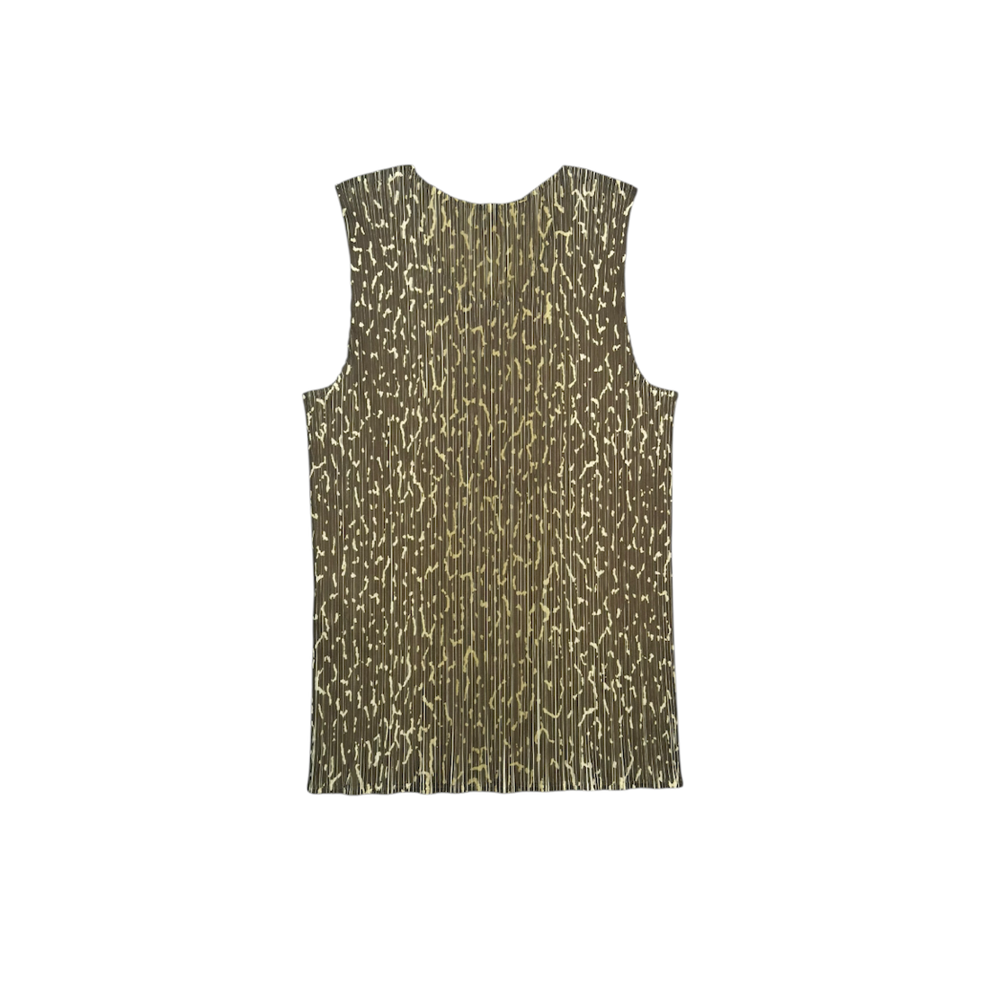 ISSEY MIYAKE PLEATS PLEASE LEOPARD PRINT TANK TOP