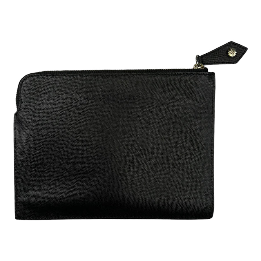 VIVIENNE WESTWOOD black leather clutch