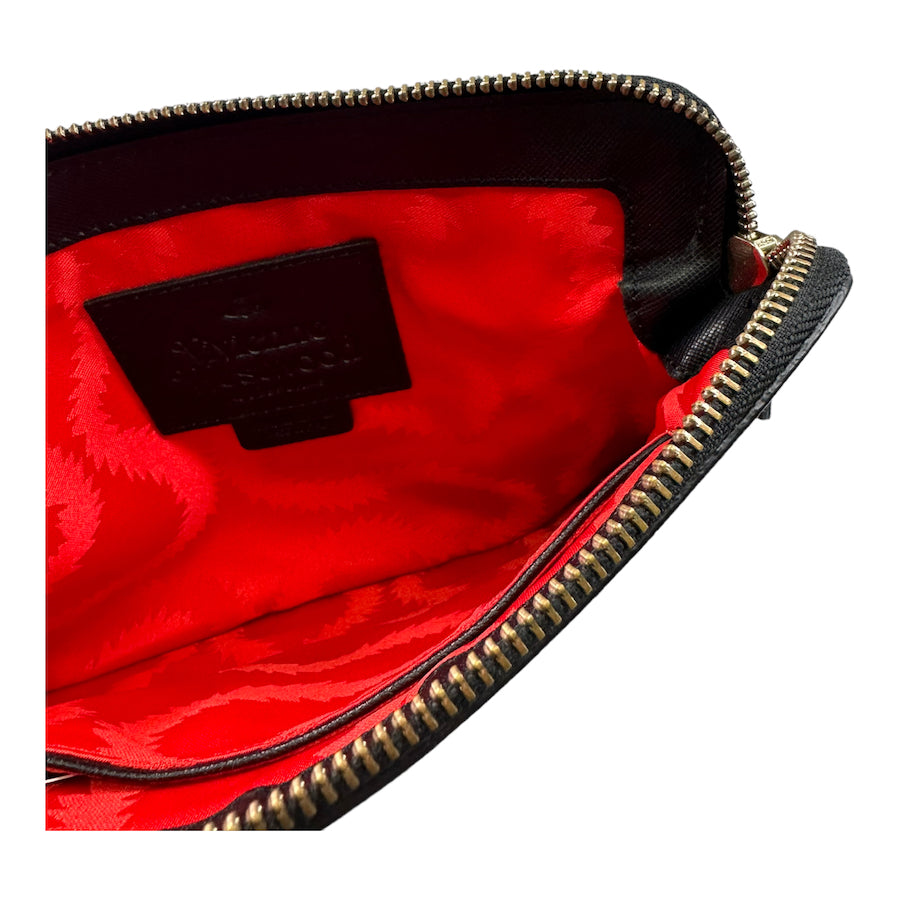 VIVIENNE WESTWOOD black leather clutch