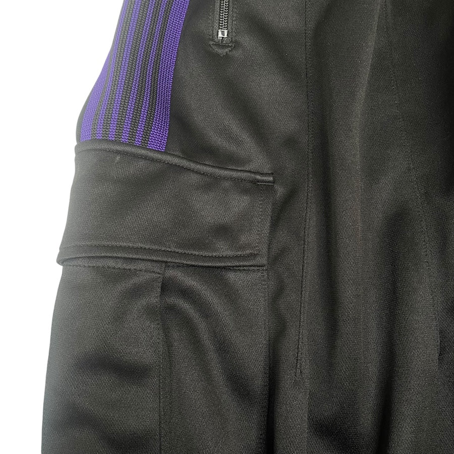 NEEDLES STUDIOUS EXCLUSIVE H.D CARGO TRACK PANTS - BLACK/PURPLE 93YHG