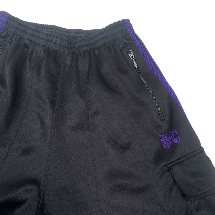 NEEDLES STUDIOUS EXCLUSIVE H.D CARGO TRACK PANTS - BLACK/PURPLE 93YHG