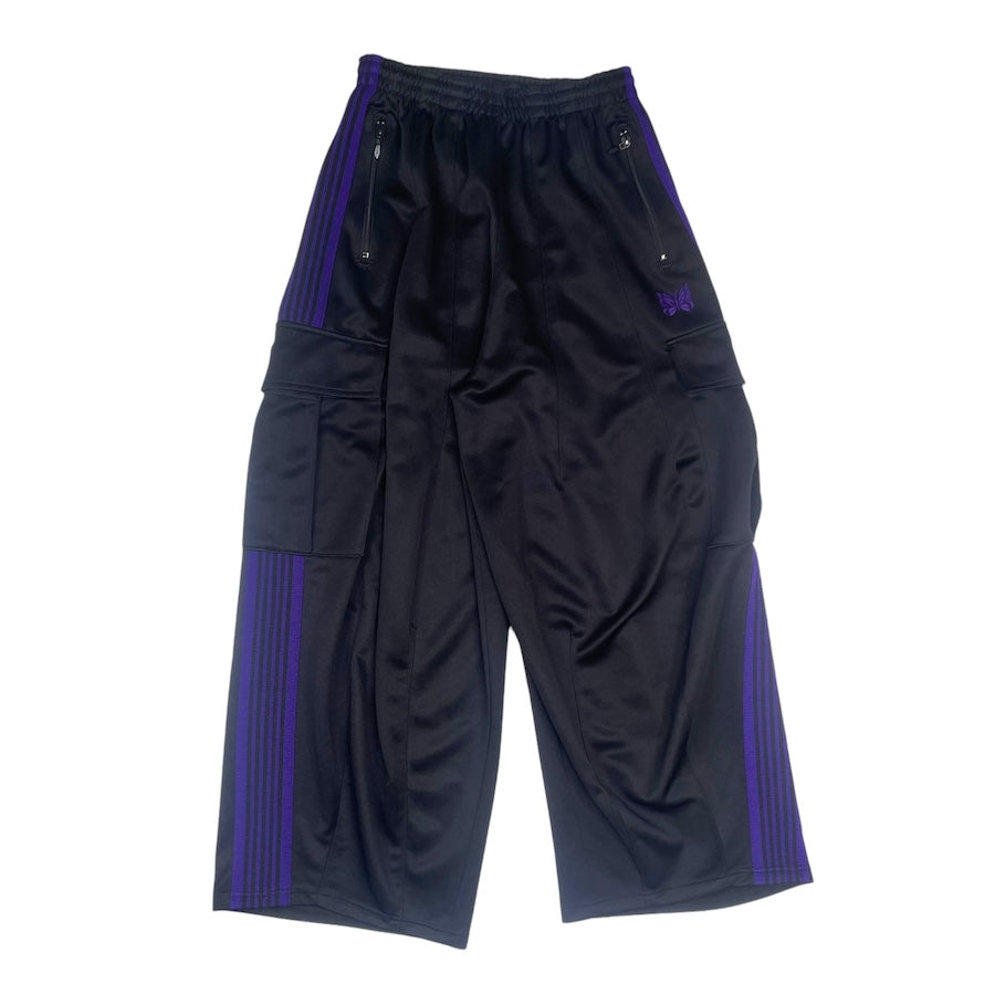 NEEDLES STUDIOUS EXCLUSIVE H.D CARGO TRACK PANTS - BLACK/PURPLE 93YHG