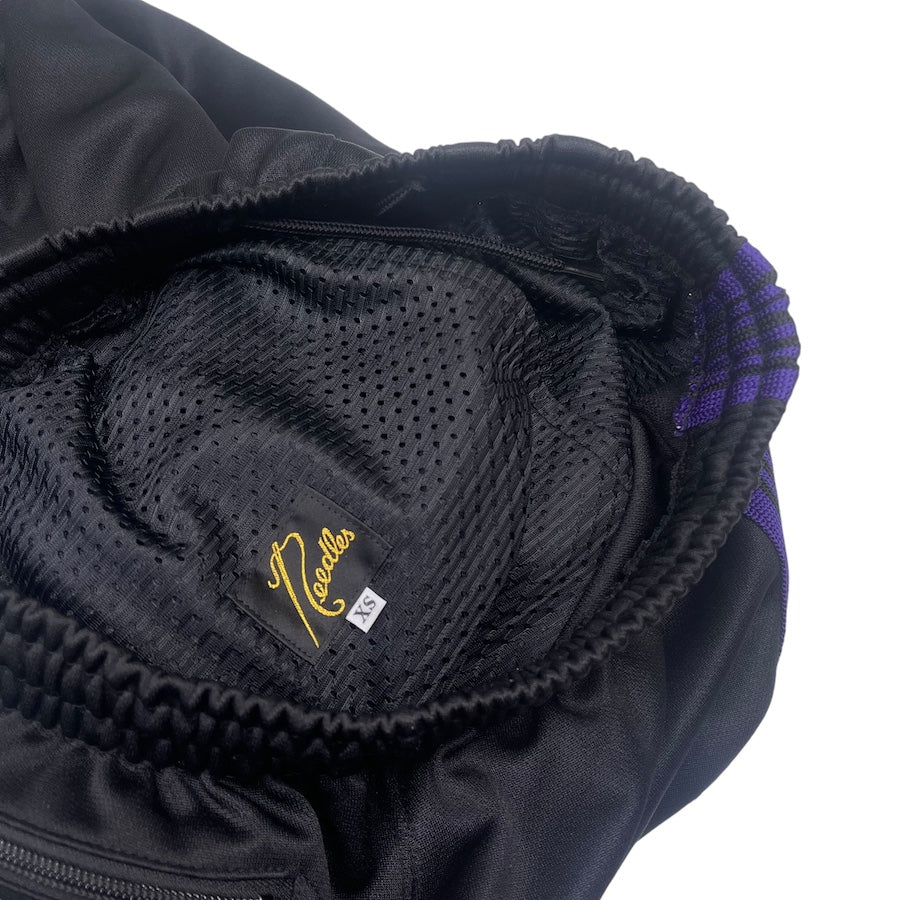 NEEDLES STUDIOUS EXCLUSIVE H.D CARGO TRACK PANTS - BLACK/PURPLE 93YHG