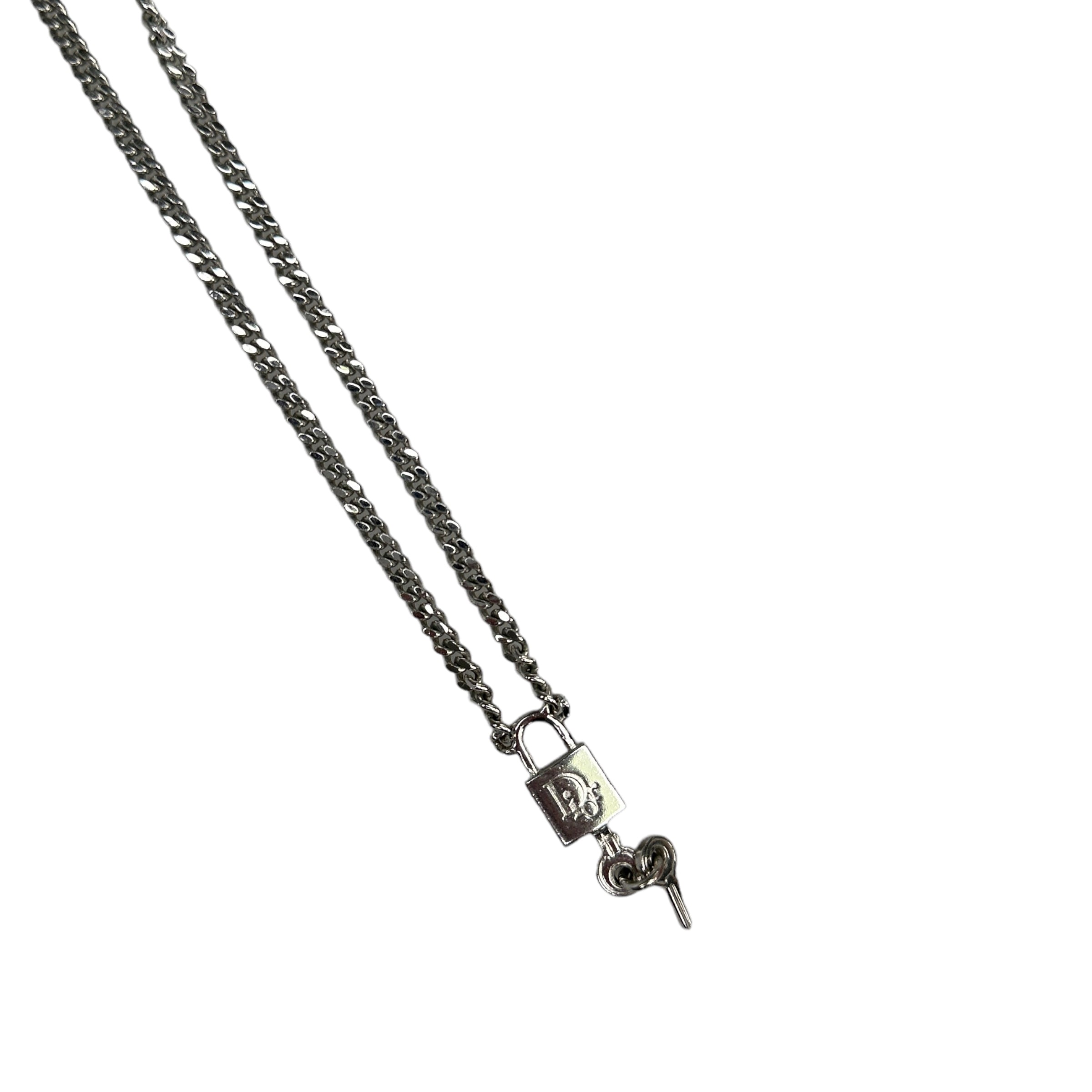 DIOR PADLOCK AND KEY PENDANT NECKLACE