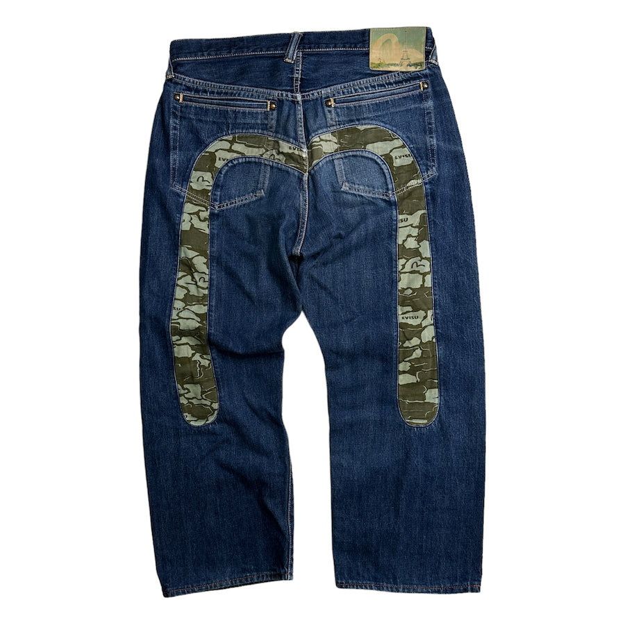 (36) EVISU CAMO DAICOCK JEANS 61TW7