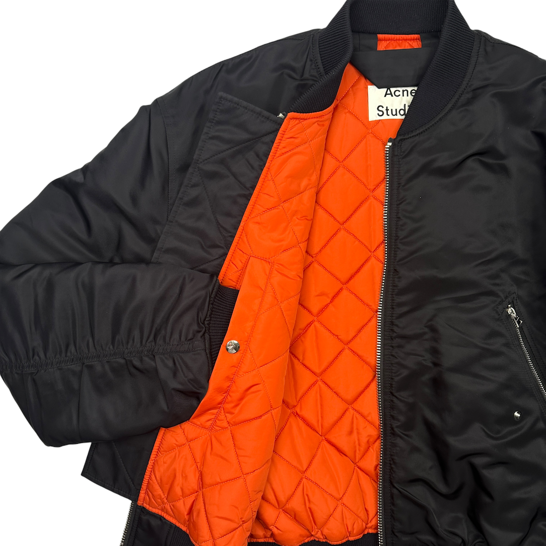 (48) ACNE STUDIOS MA-1 BOMBER JACKET - BLACK