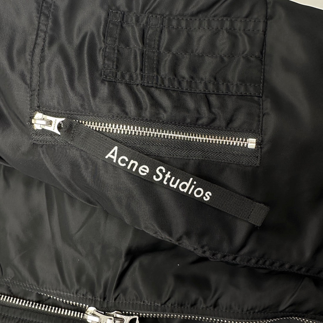 (48) ACNE STUDIOS MA-1 BOMBER JACKET - BLACK