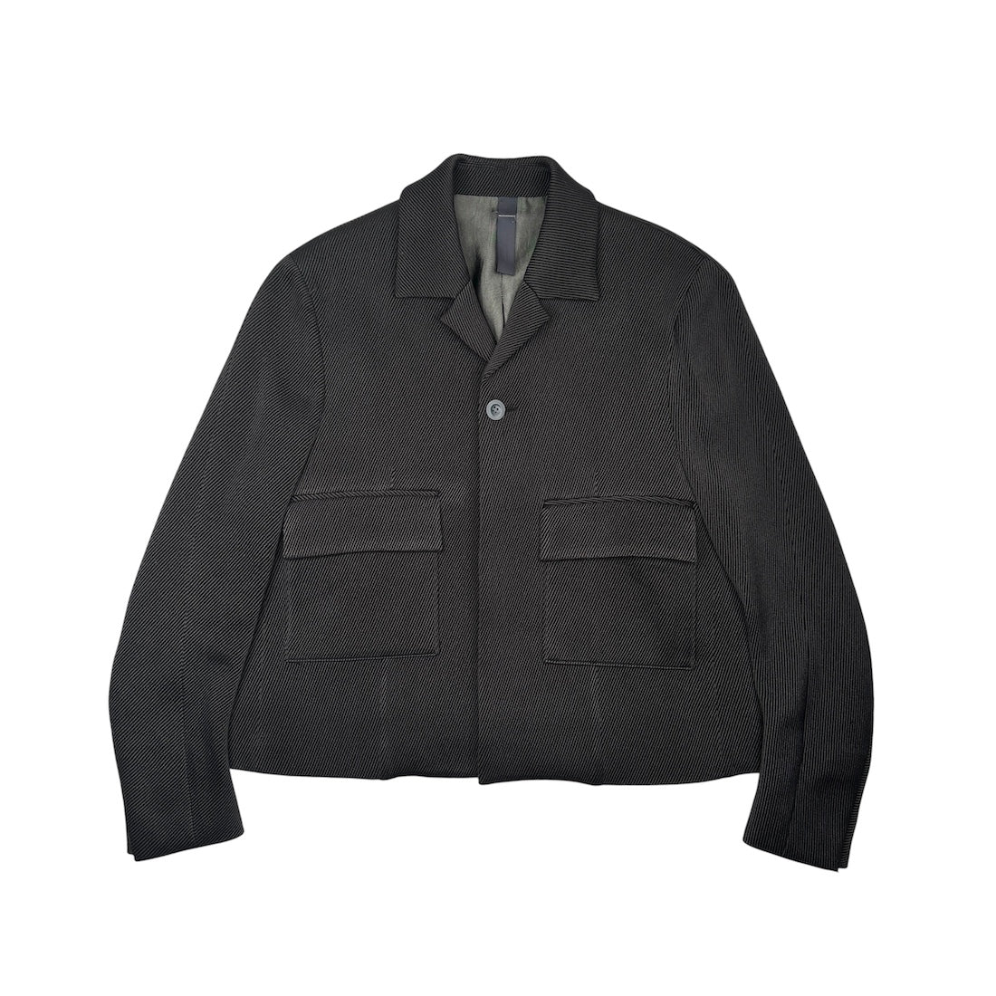 SHINYA KOZUKA CROPPED BLAZER JACKET - GREY