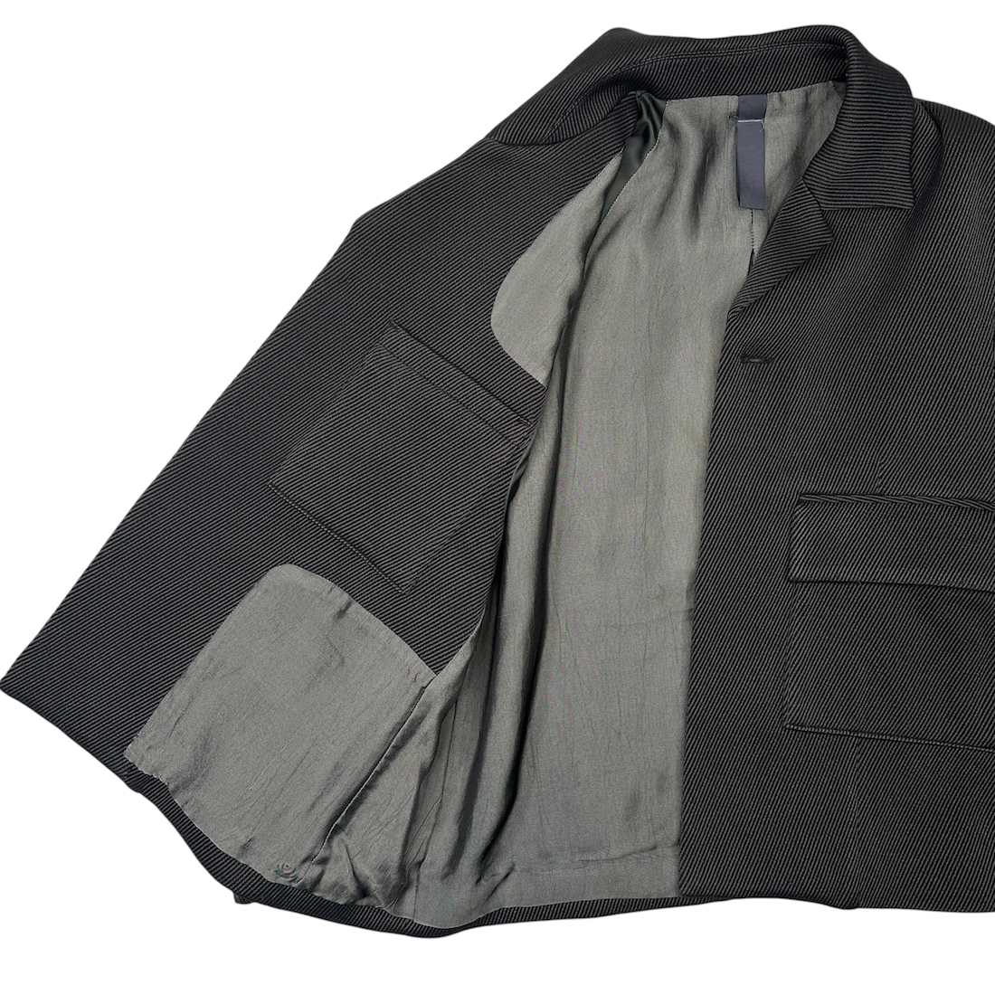 SHINYA KOZUKA CROPPED BLAZER JACKET - GREY