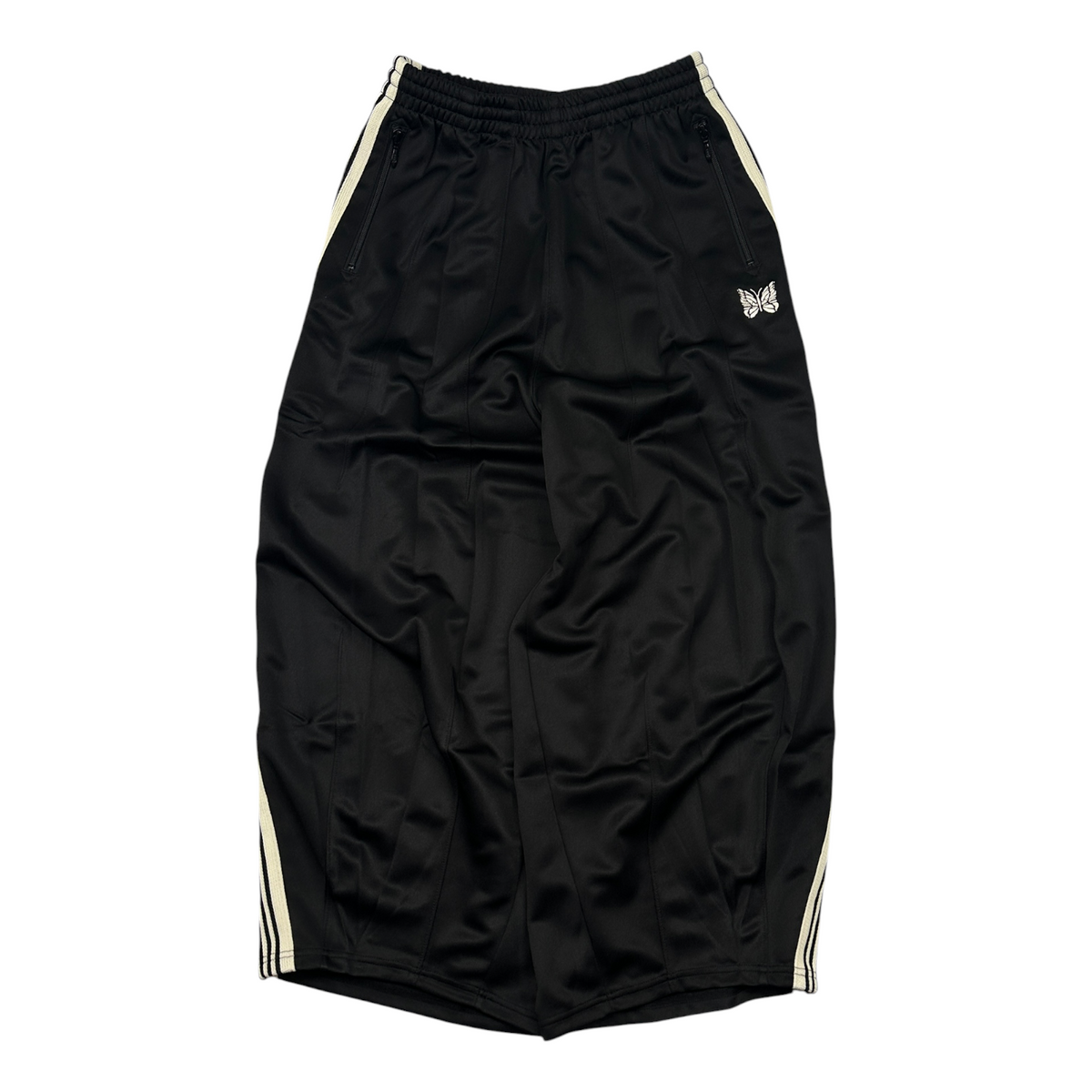 (NEW) NEEDLES H.D TRACK PANTS - BLACK / WHITE