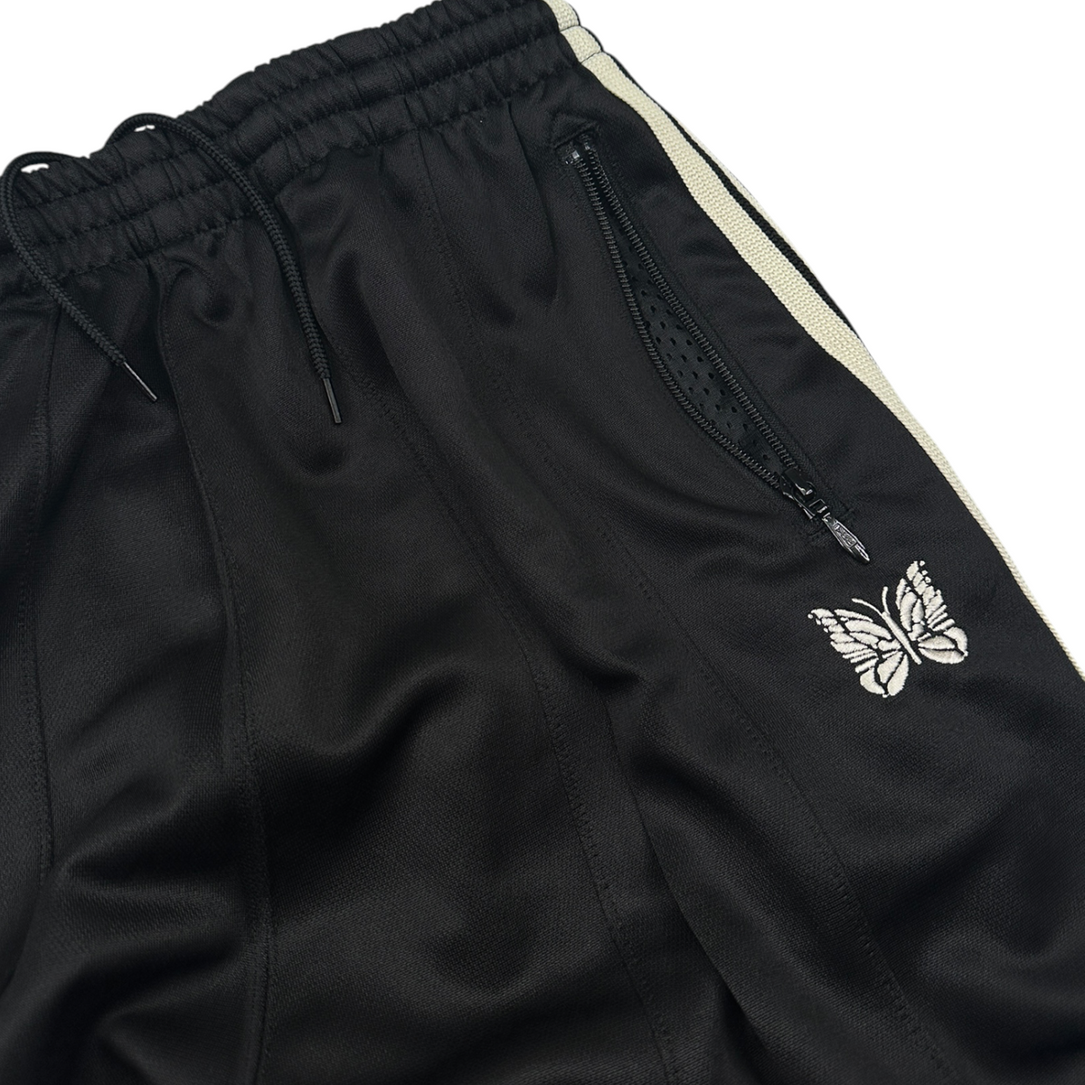 (NEW) NEEDLES H.D TRACK PANTS - BLACK / WHITE