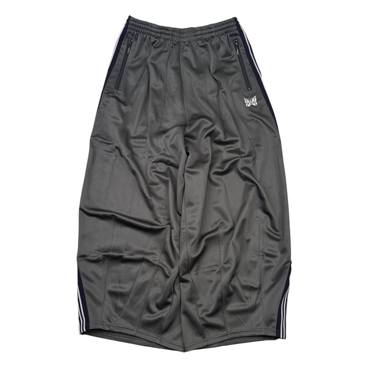 (NEW) NEEDLES H.D TRACK PANTS - GREY / PURPLE