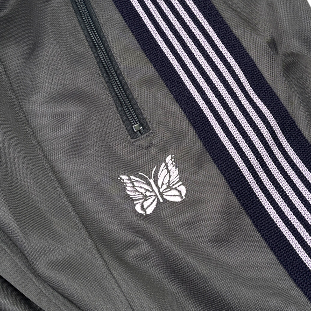 (NEW) NEEDLES H.D TRACK PANTS - GREY / PURPLE