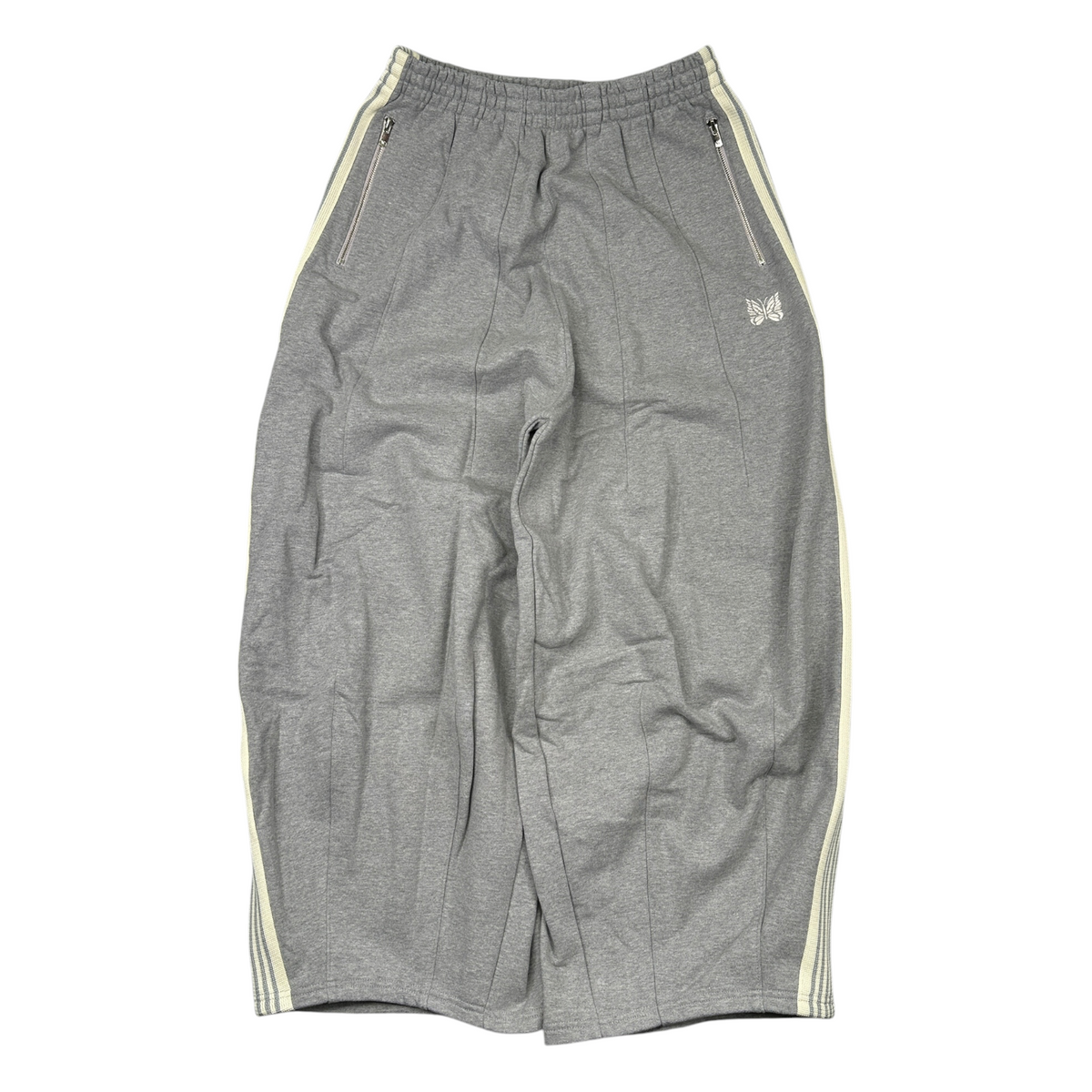 (NEW) NEEDLES H.D COTTON JERSEY TRACK PANTS - GREY