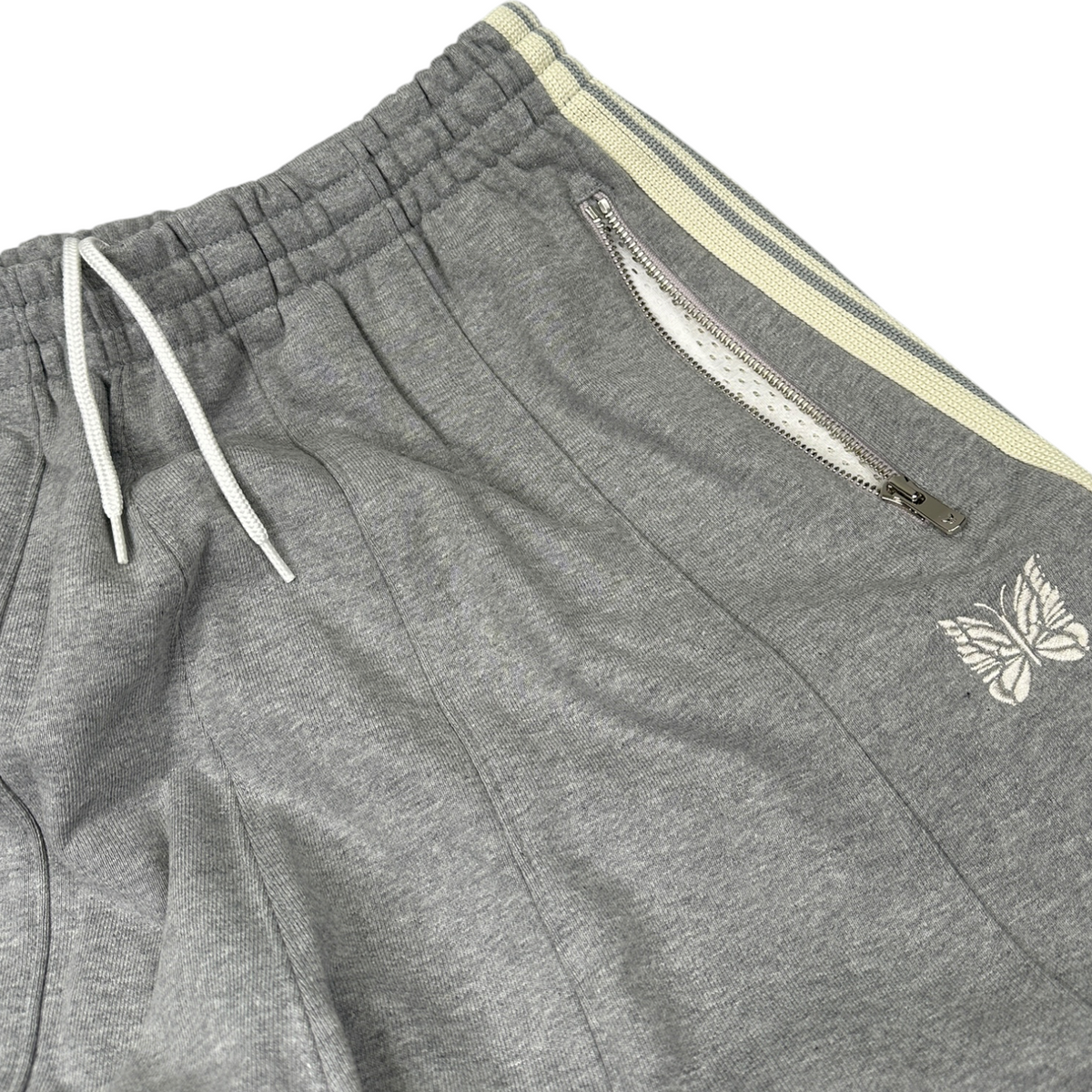 (NEW) NEEDLES H.D COTTON JERSEY TRACK PANTS - GREY