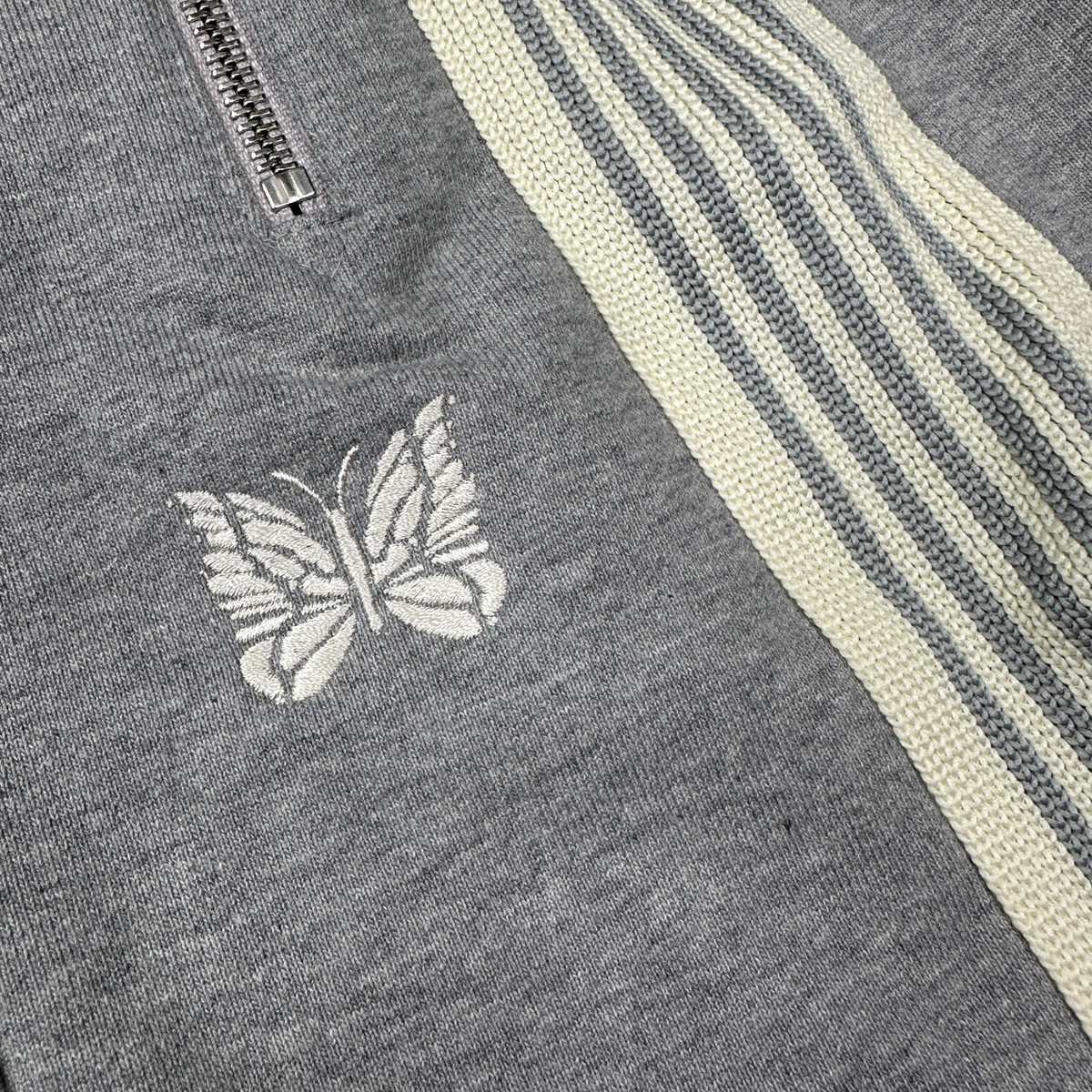 (NEW) NEEDLES H.D COTTON JERSEY TRACK PANTS - GREY