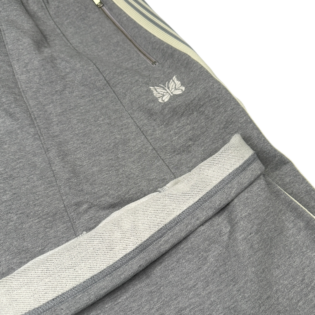 (NEW) NEEDLES H.D COTTON JERSEY TRACK PANTS - GREY