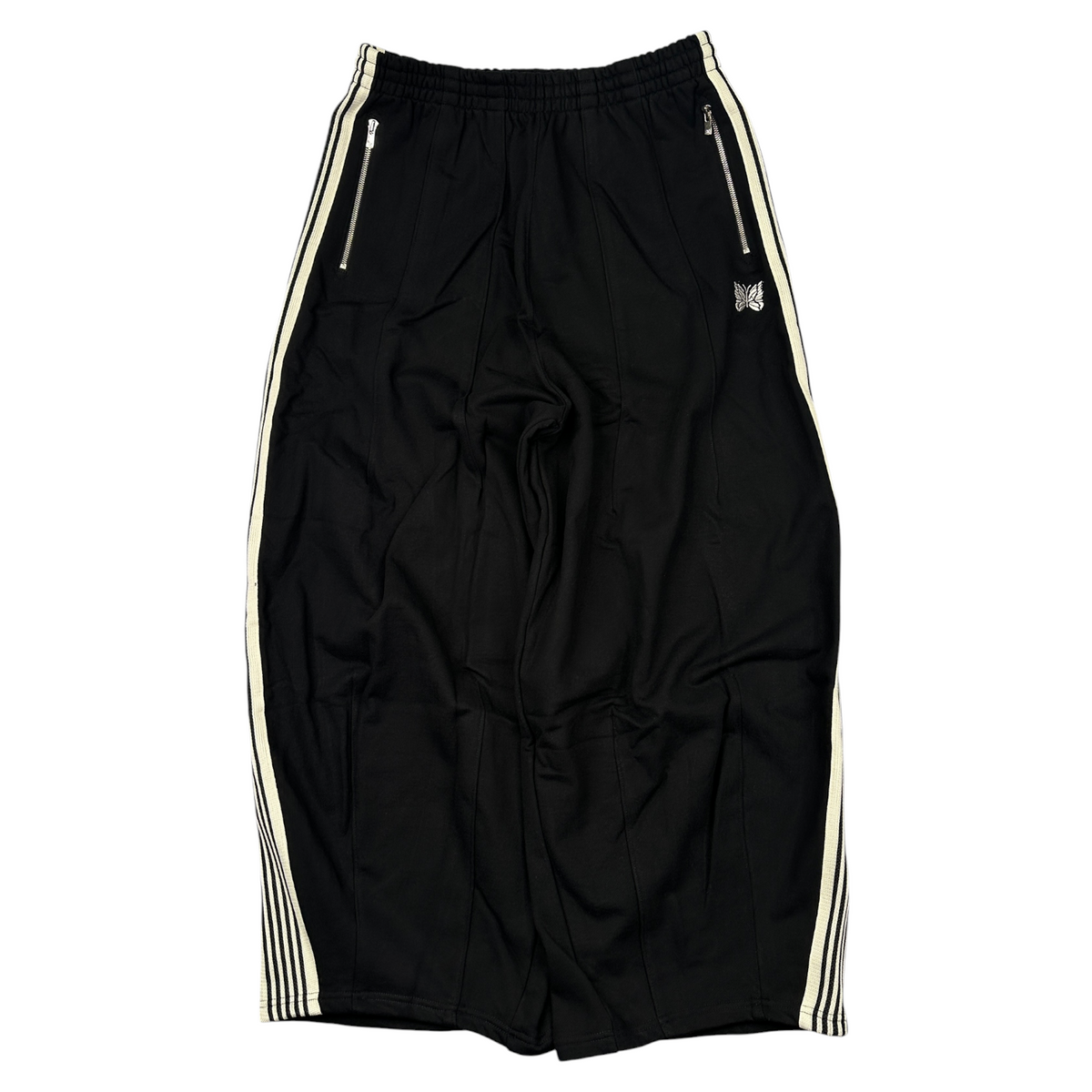 (NEW) NEEDLES H.D COTTON JERSEY TRACK PANTS - BLACK