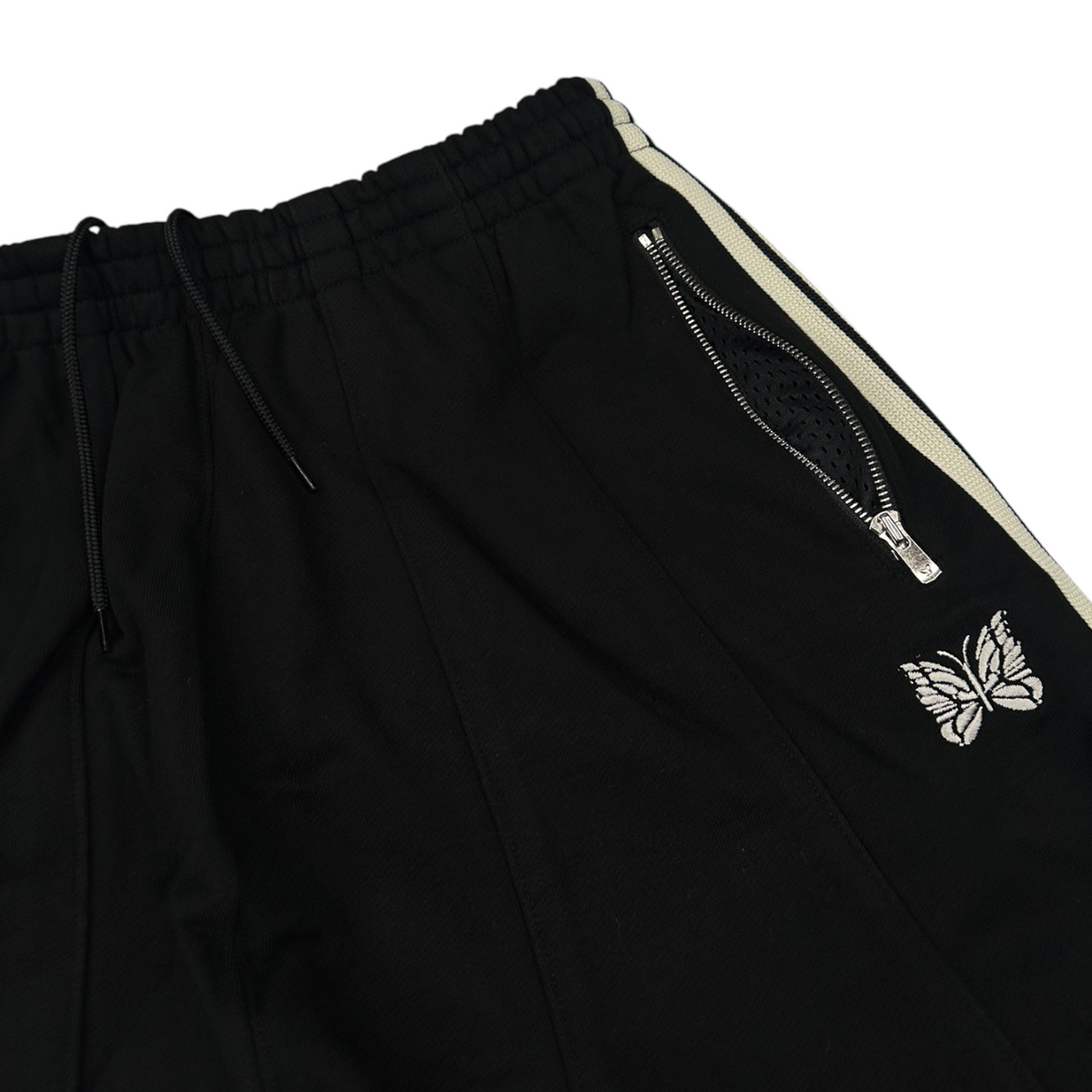 (NEW) NEEDLES H.D COTTON JERSEY TRACK PANTS - BLACK