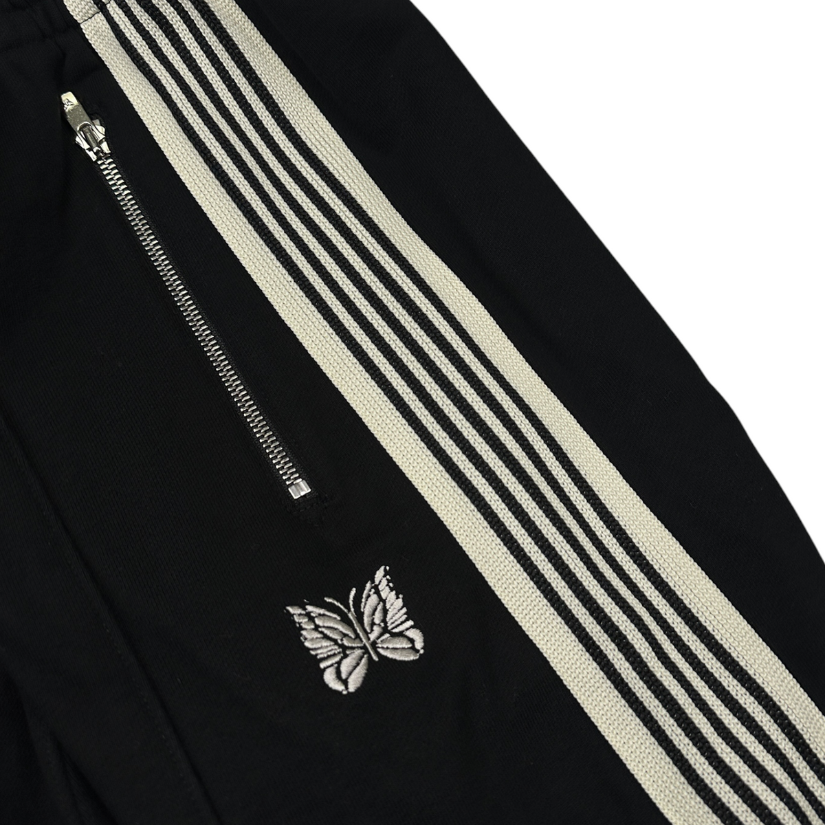 (NEW) NEEDLES H.D COTTON JERSEY TRACK PANTS - BLACK