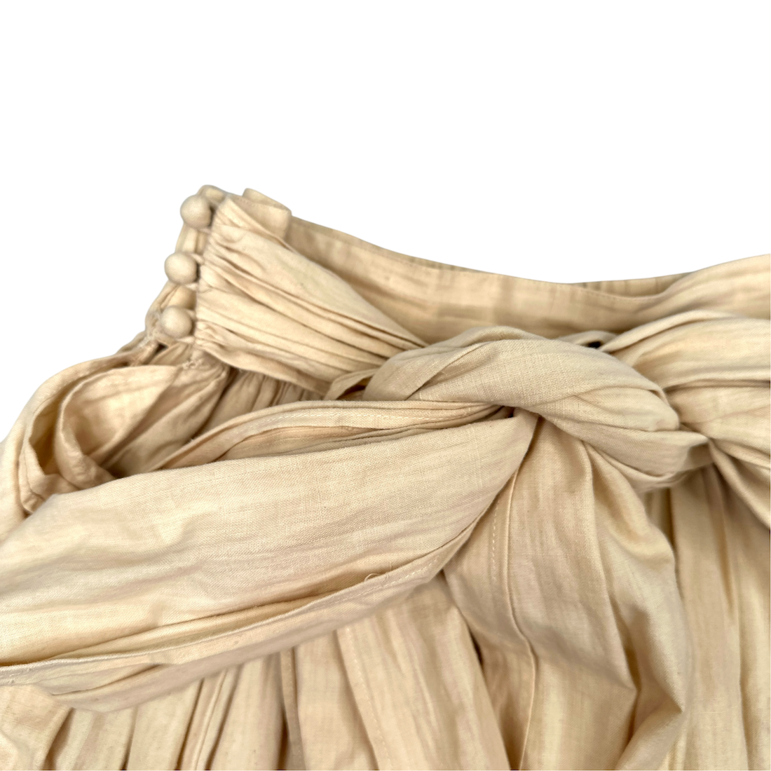 ASHA BY MDS (ISSEY MIYAKE SUB-LINE) PLEATED SKIRT - BEIGE