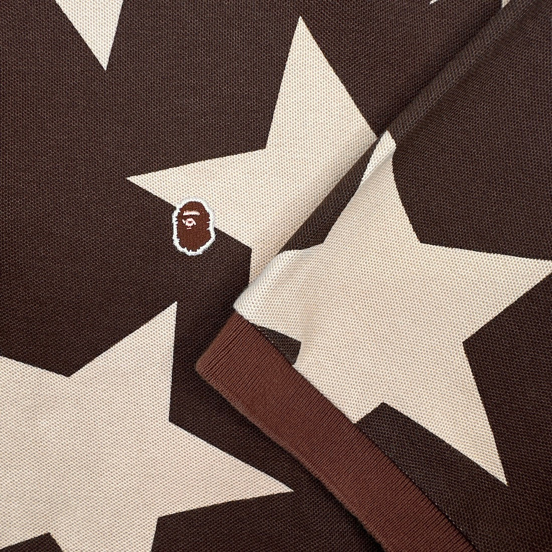 (L) BAPE 2000s STA POLO - BROWN