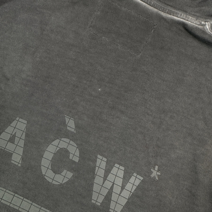 A COLD WALL* acid washed grey pullover hoodie