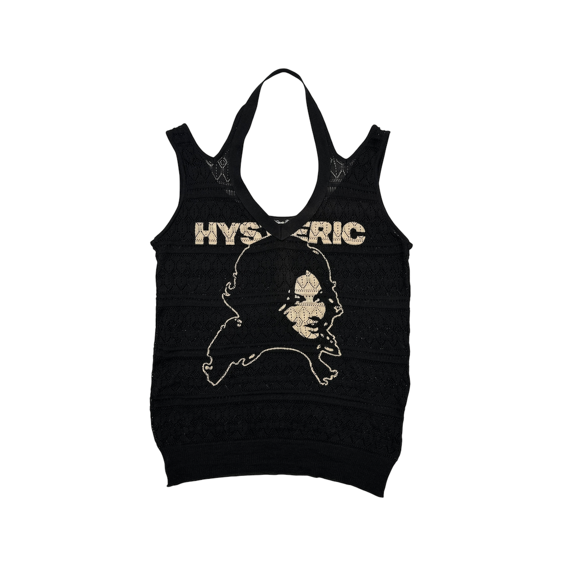 HYSTERIC GLAMOUR KNITTED SLEEVELESS TOP - BLACK
