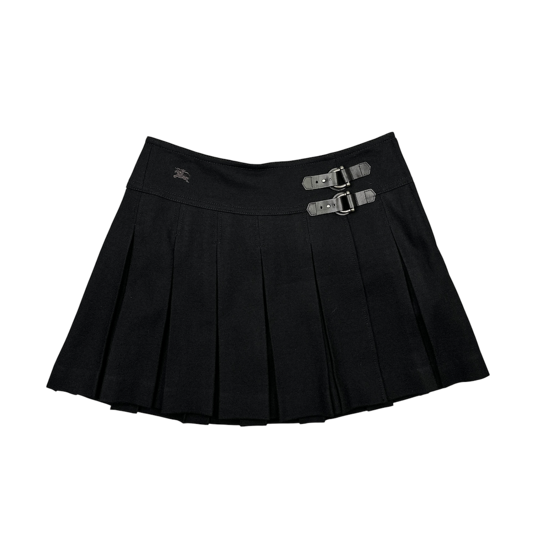 (38) BURBERRY BLUE LABEL WOOL PLEATED SKIRT