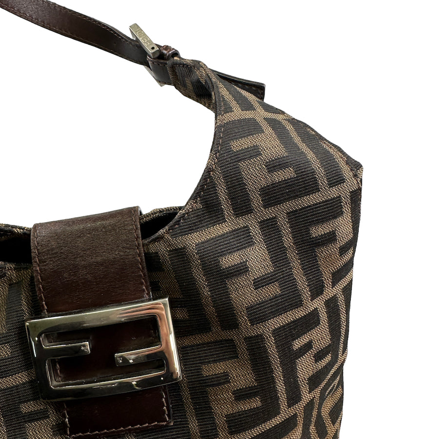 FENDI zucca canvas mini hobo bag