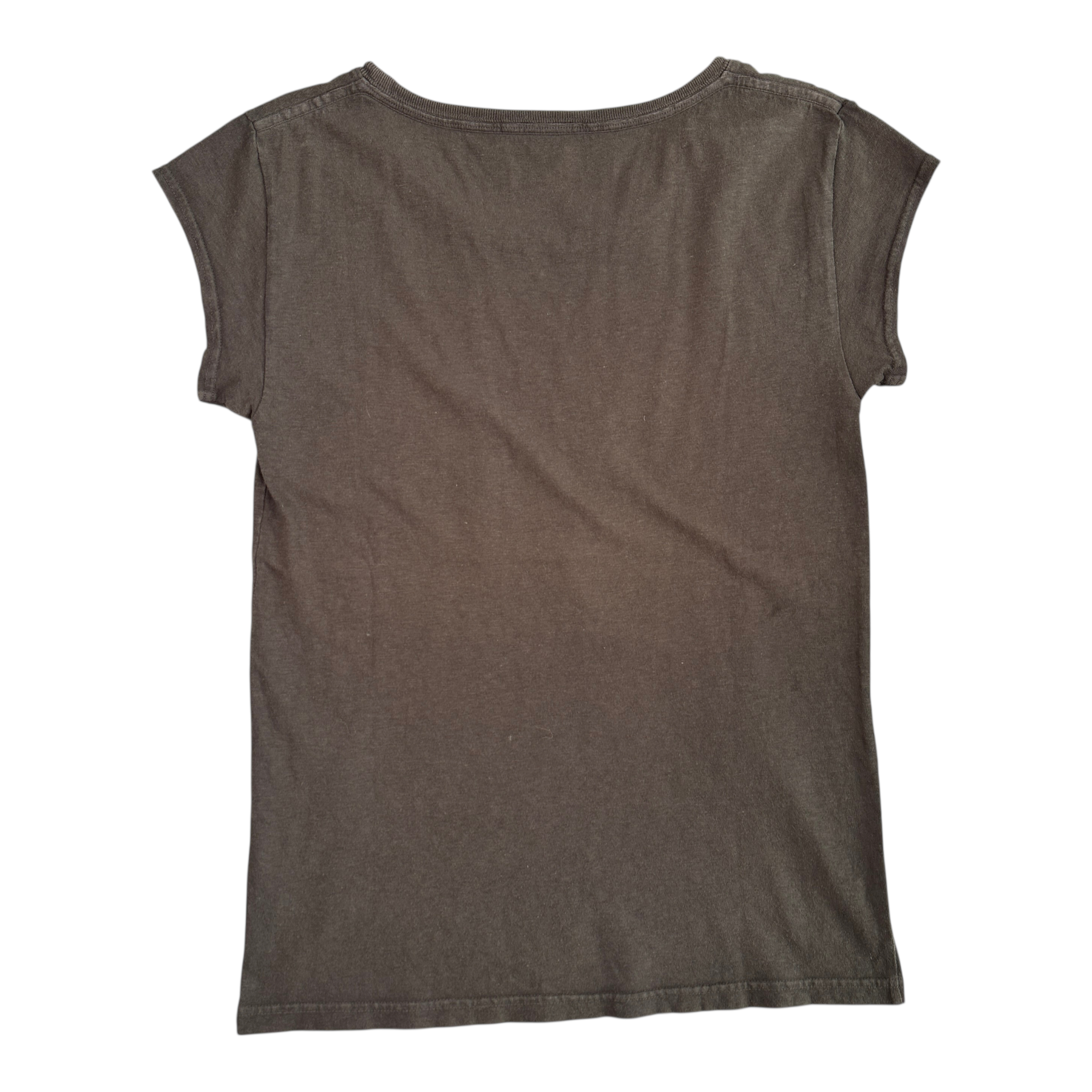 (2) KAPITAL DRAWSTRING T-SHIRT - BROWN