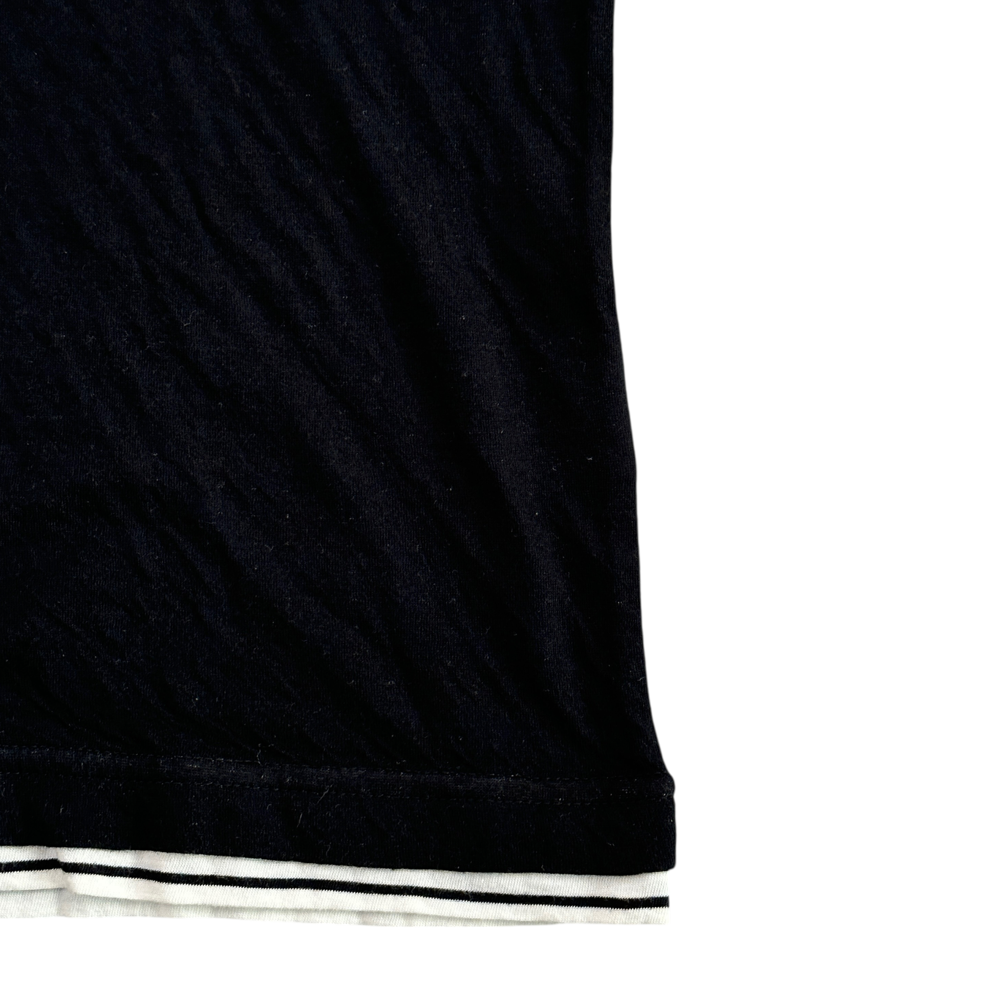(3) TAKEO KIKUCHI DOUBLE LAYERED T-SHIRT - BLACK
