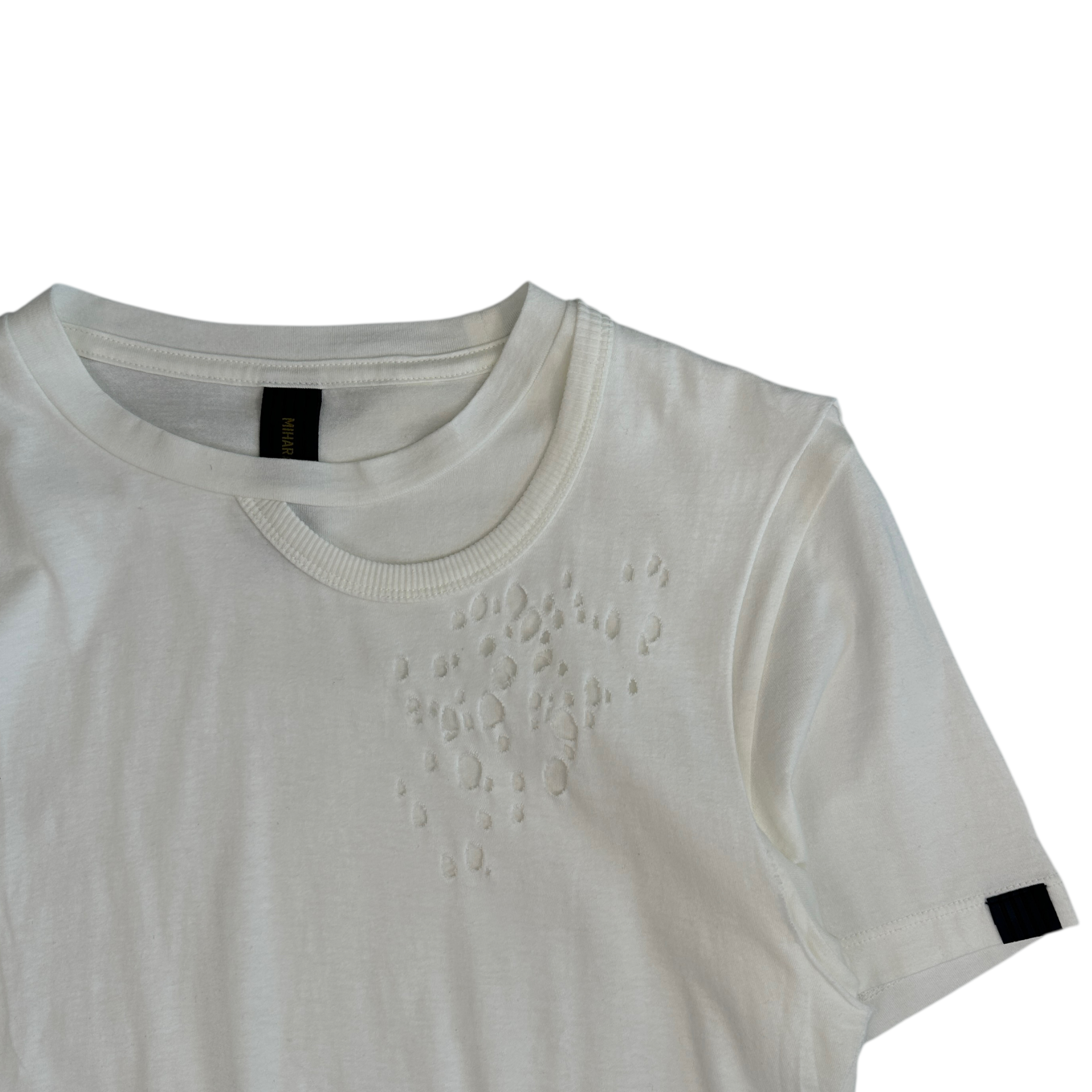 (44) MAISON MIHARA YASUHIRO DOUBLE-LAYER DISTRESSED T-SHIRT