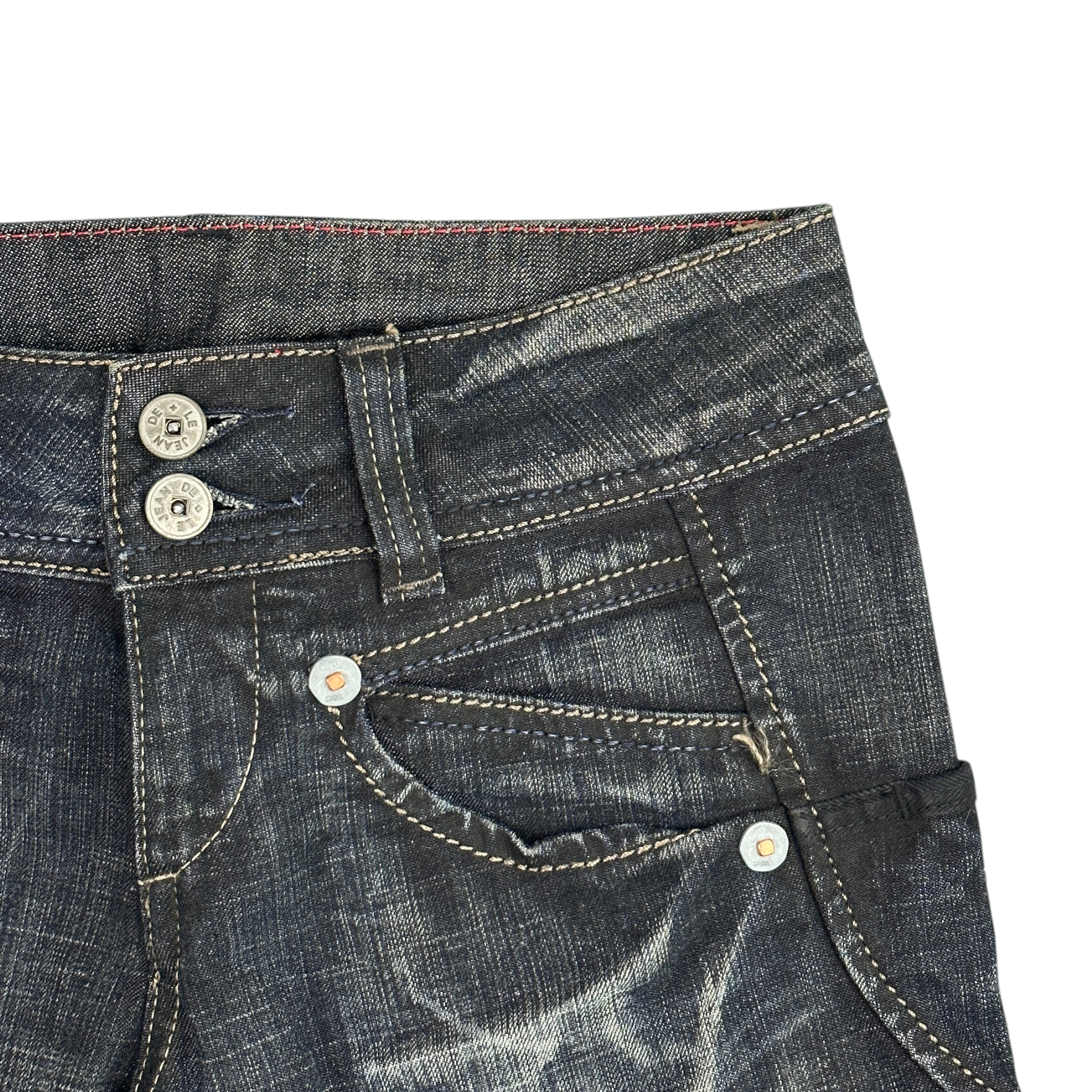 (28) MARITHE + FRANCOIS GIRBAUD STRAIGHT LEG JEANS - WASHED BLACK