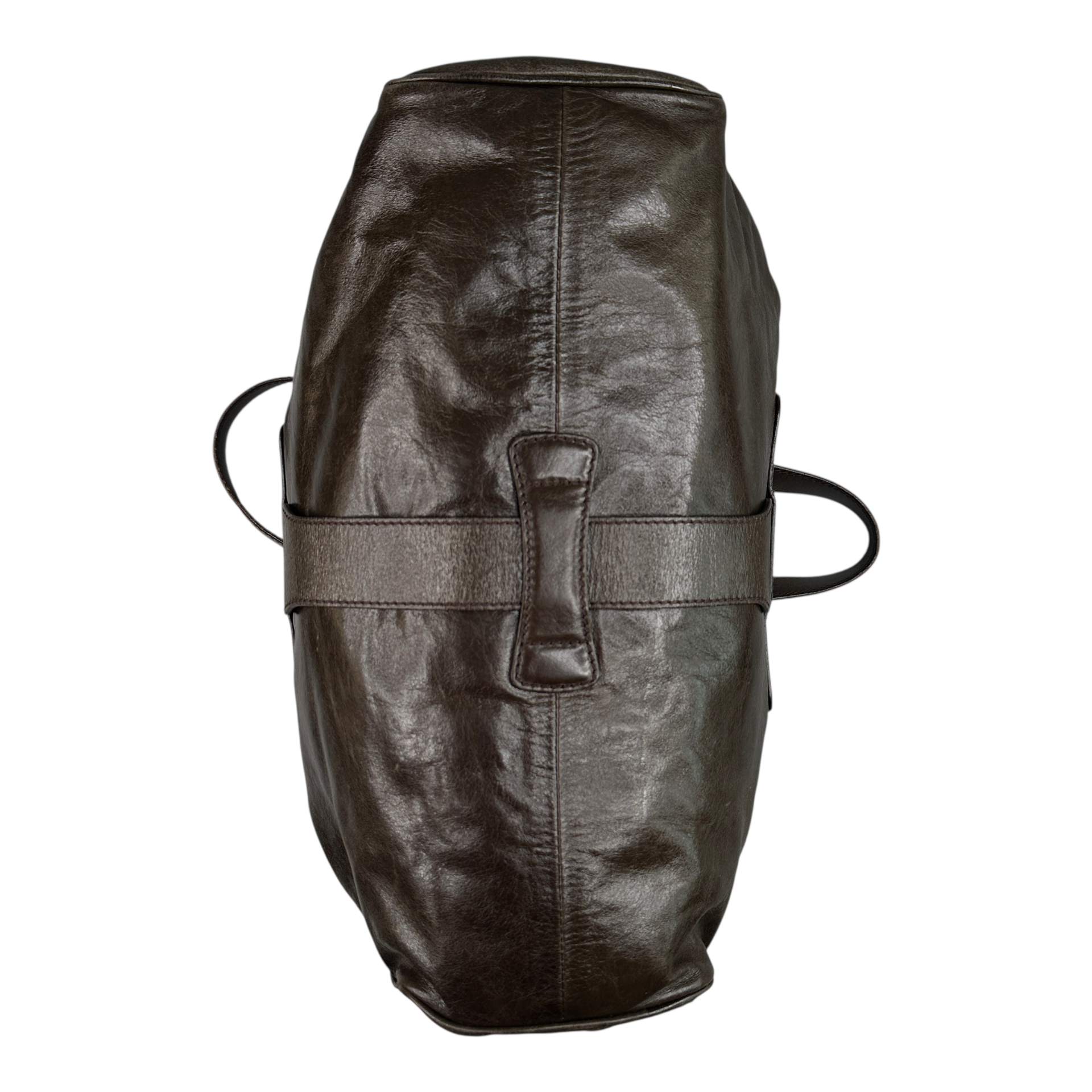 JIMMY CHOO LEATHER TOTE BAG - BROWN