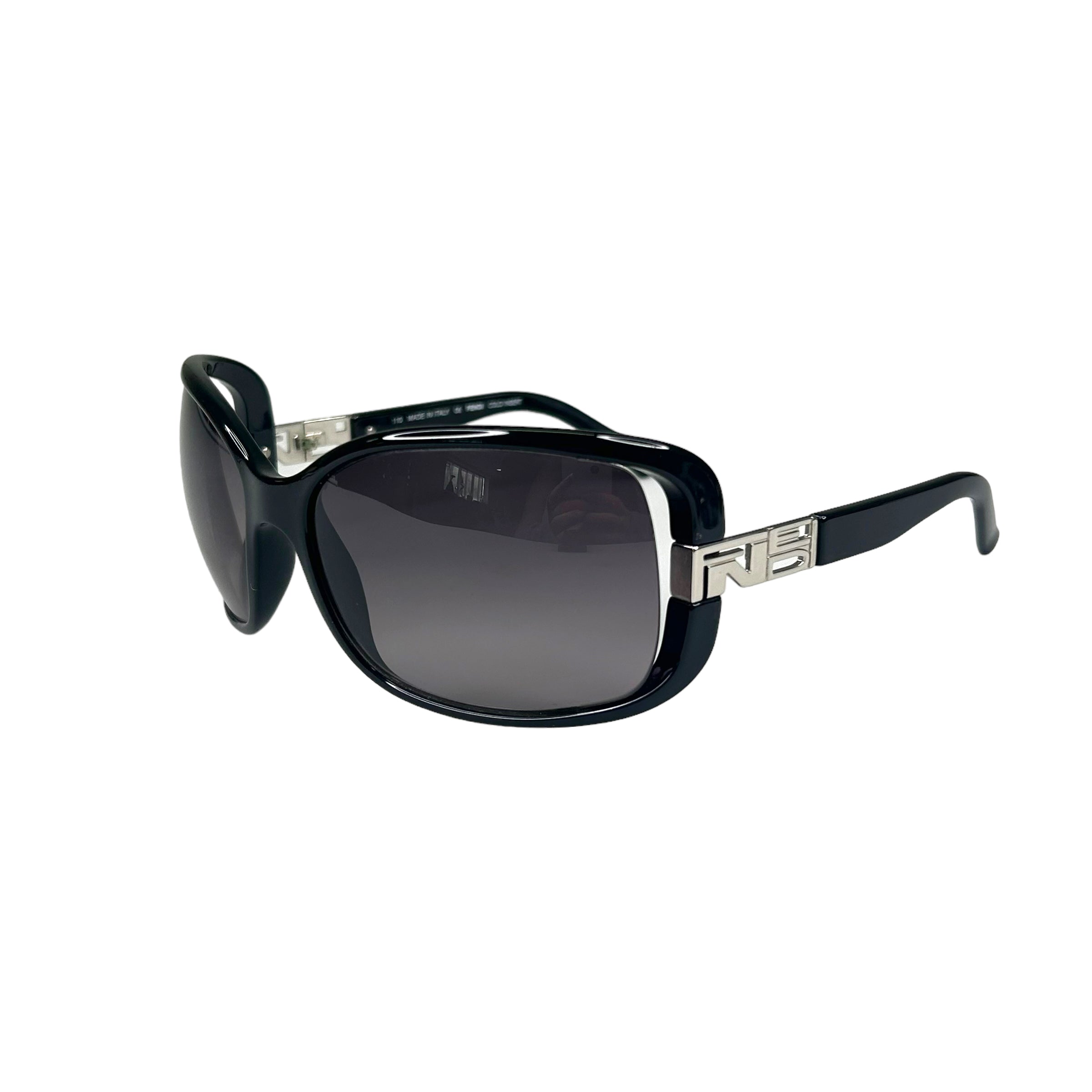 FENDI FS5004 LARGE FRAME BLACK SUNGLASSES