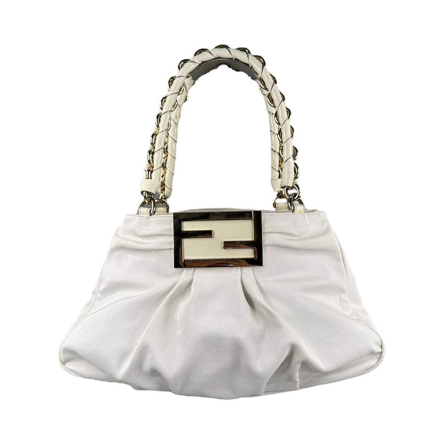 FENDI WHITE FF SHOULDER BAG