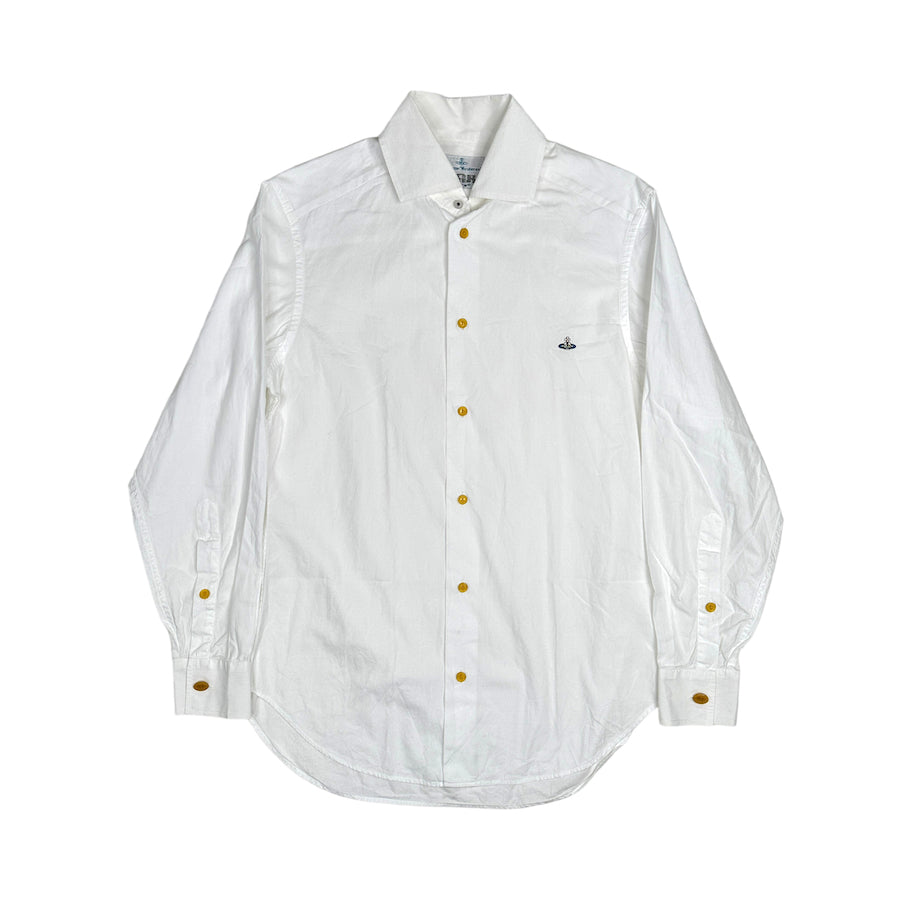 VIVIENNE WESTWOOD MAN WHITE BUTTON UP SHIRT