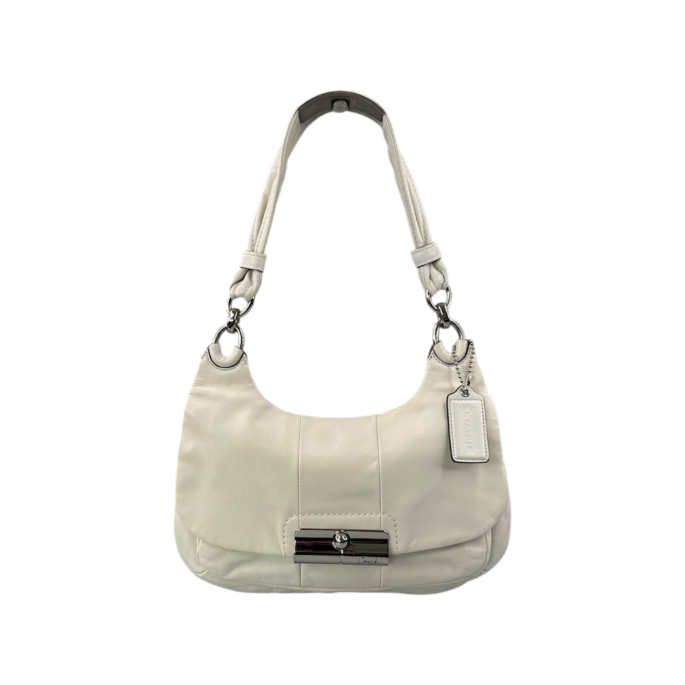 COACH BEIGE LEATHER SHOULDER BAG