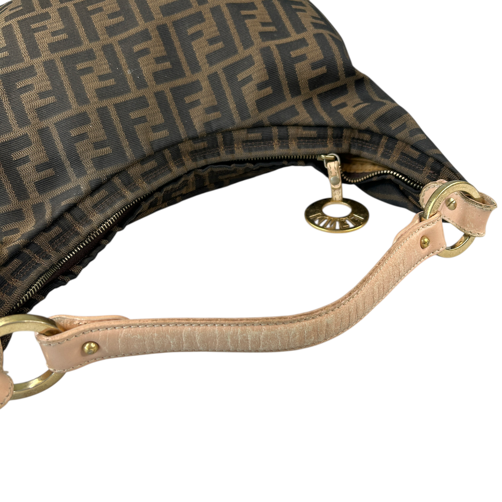 FENDI ZUCCA CANVAS CRESCENT BAG