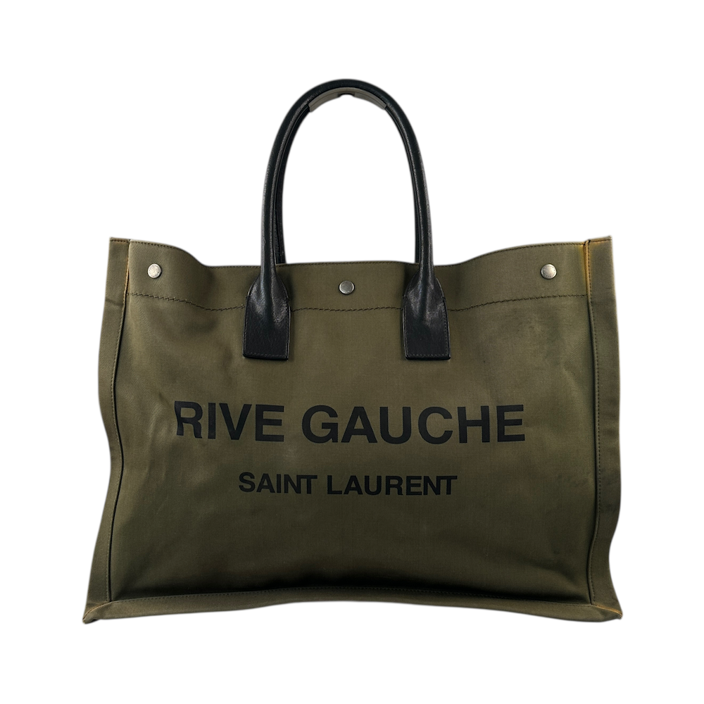 SAINT LAURENT RIVE GAUCHE TOTE BAG - GREEN