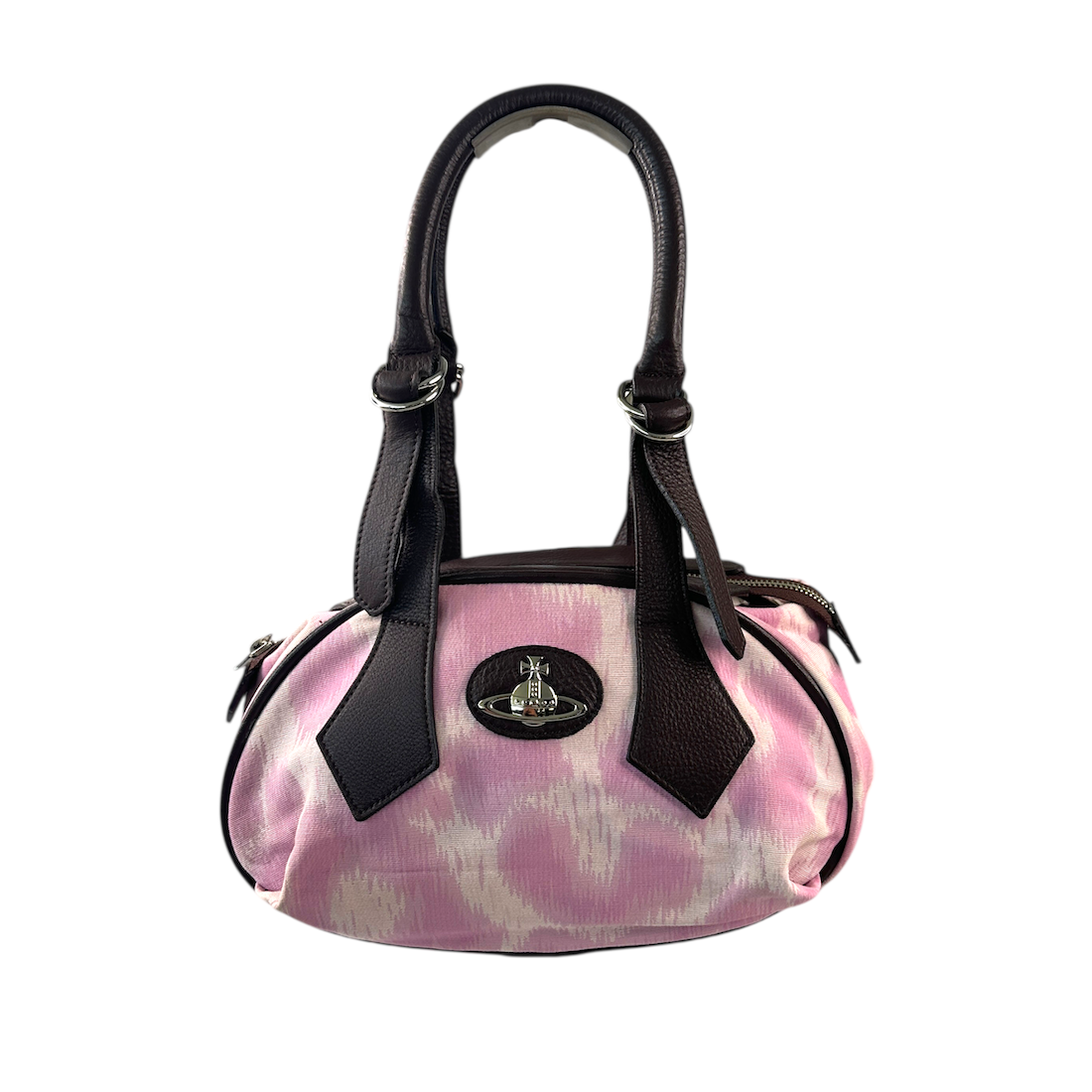 VIVIENNE WESTWOOD CANVAS LEOPARD PRINT CANVAS BAG