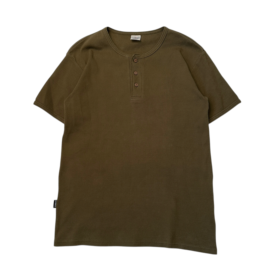(XL) AVIREX HENLEY T-SHIRT - OLIVE