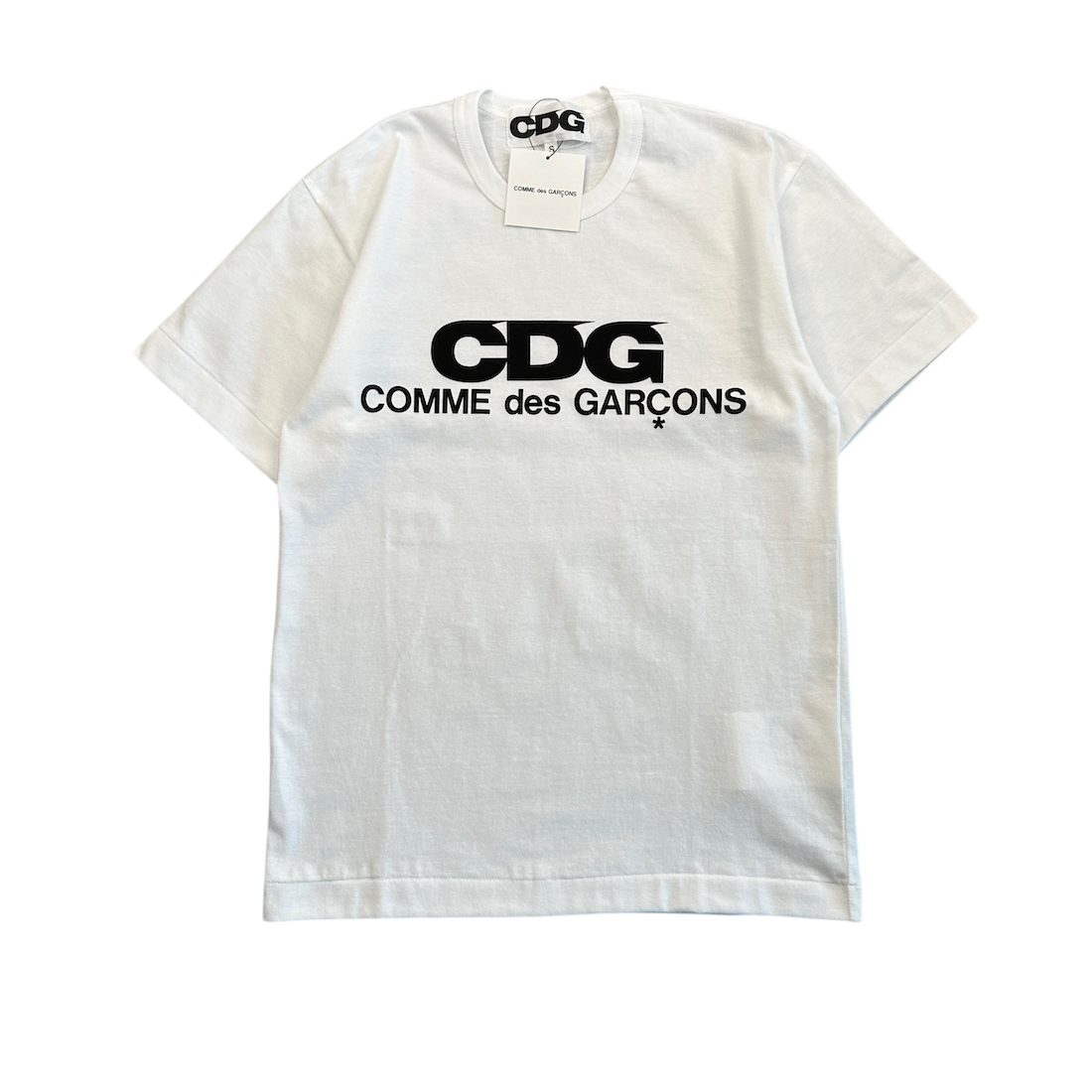 (NEW) COMME DES GARCONS LOGO T-SHIRT - WHITE